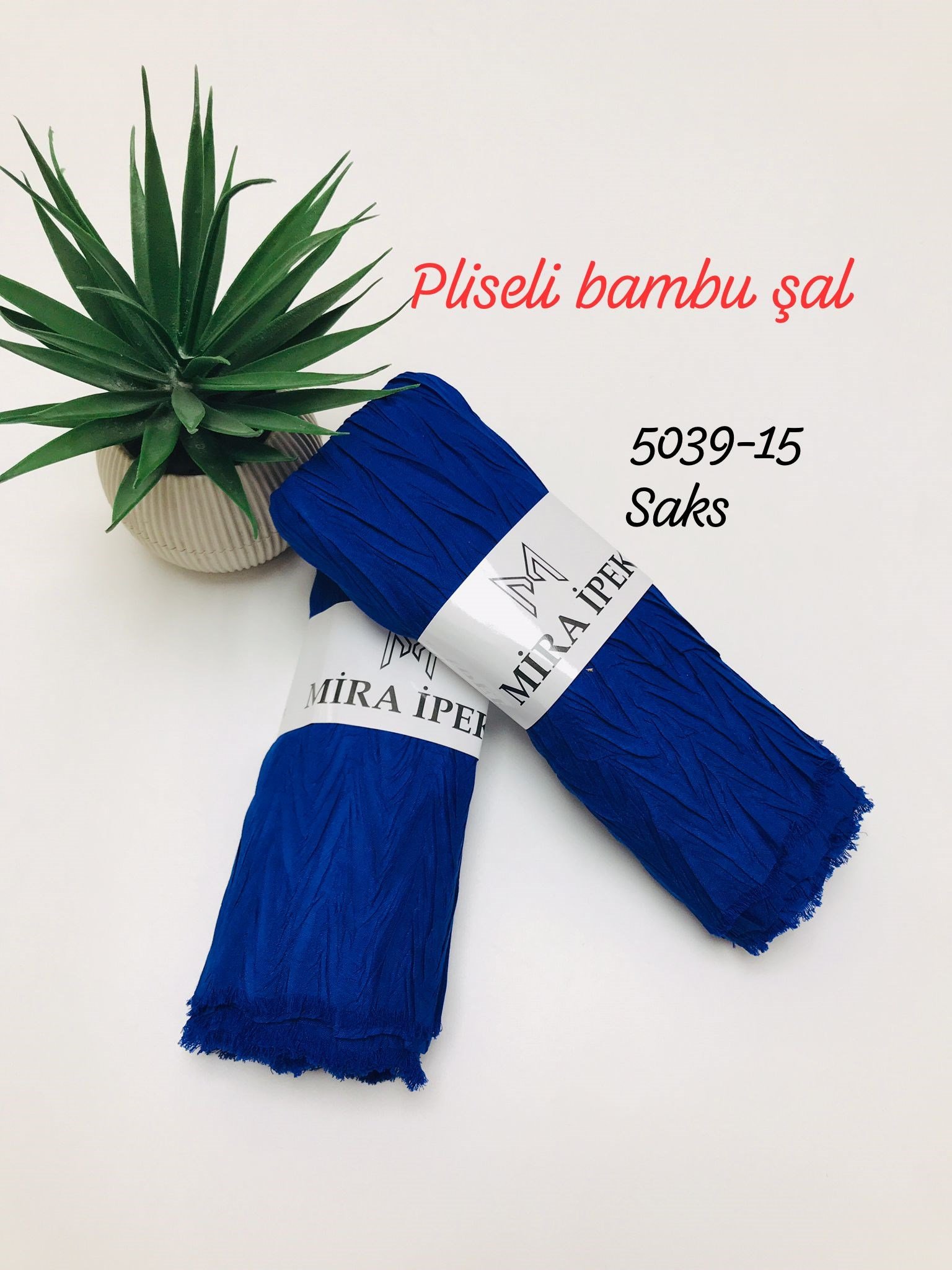 5039 Pliseli Bambu Şal