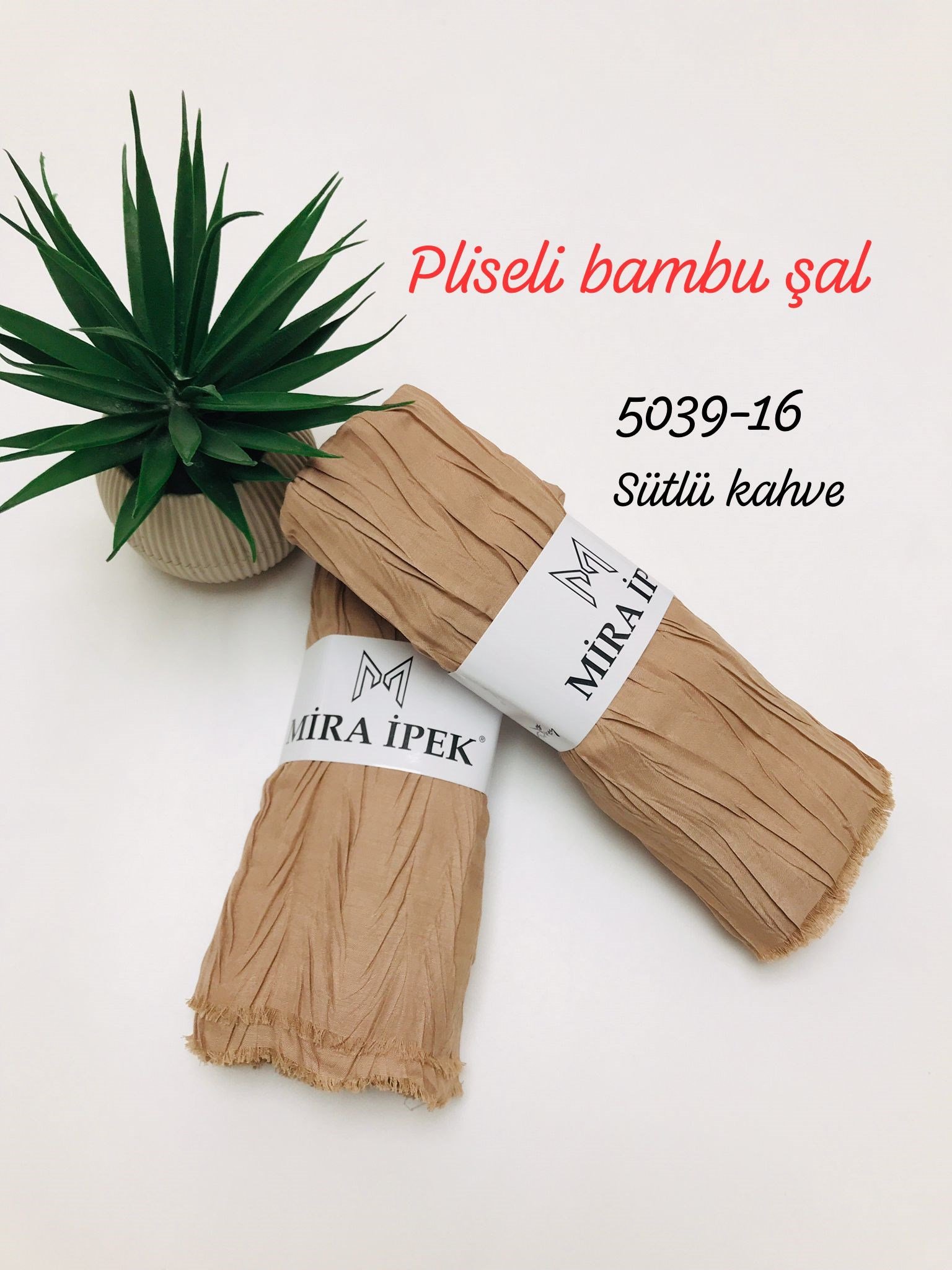 5039 Pliseli Bambu Şal