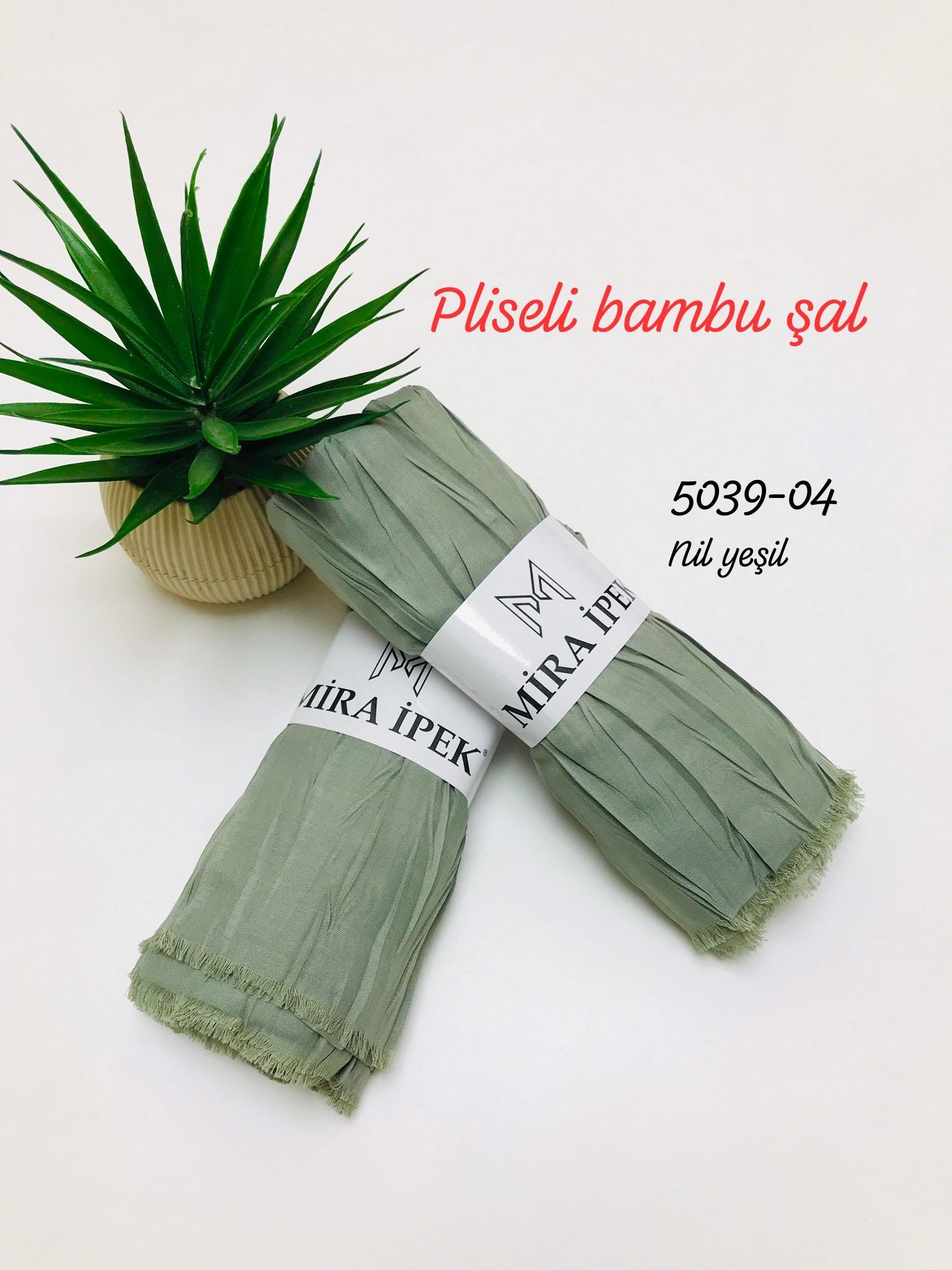 5039 Pliseli Bambu Şal
