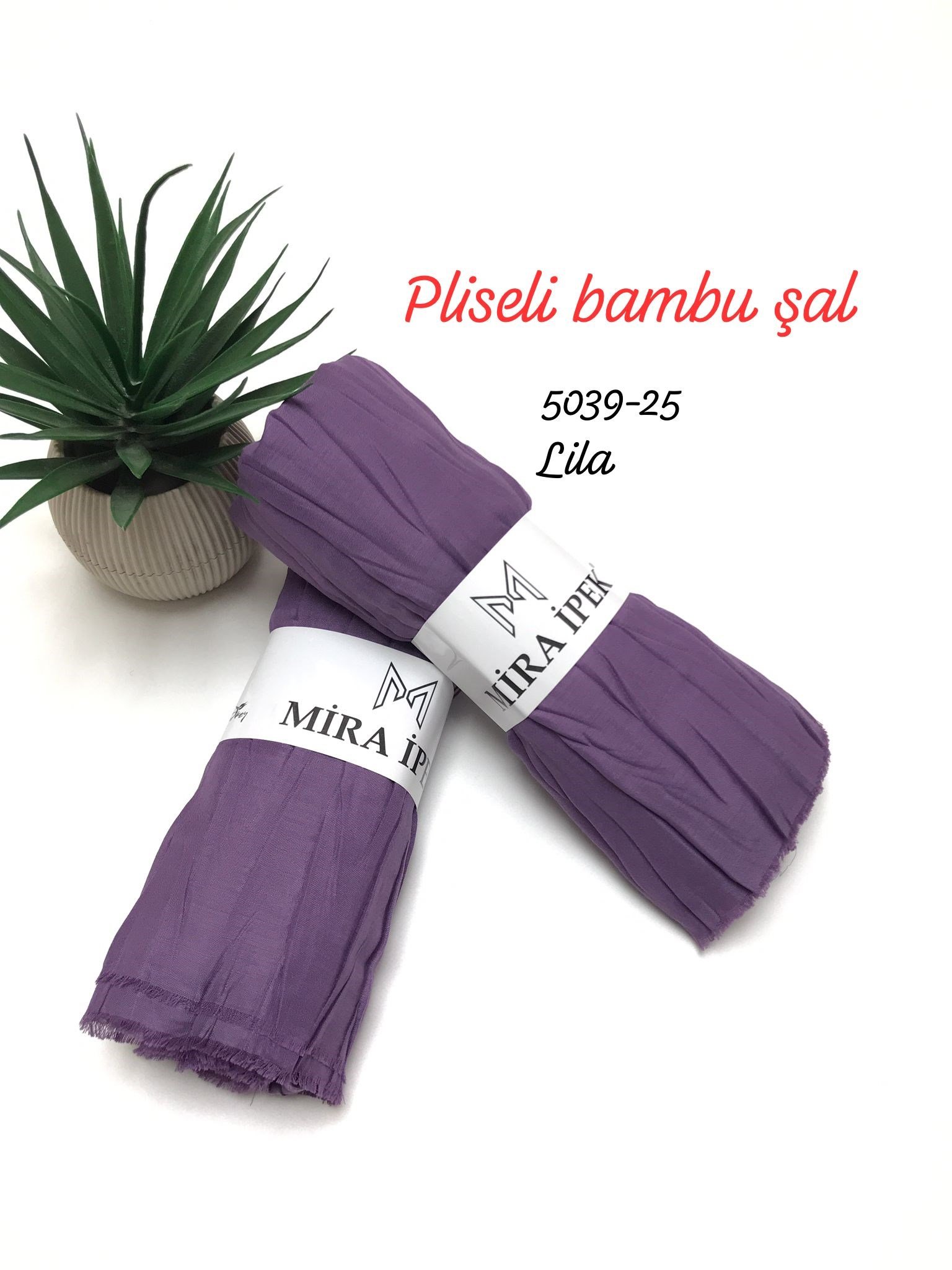 5039 Pliseli Bambu Şal