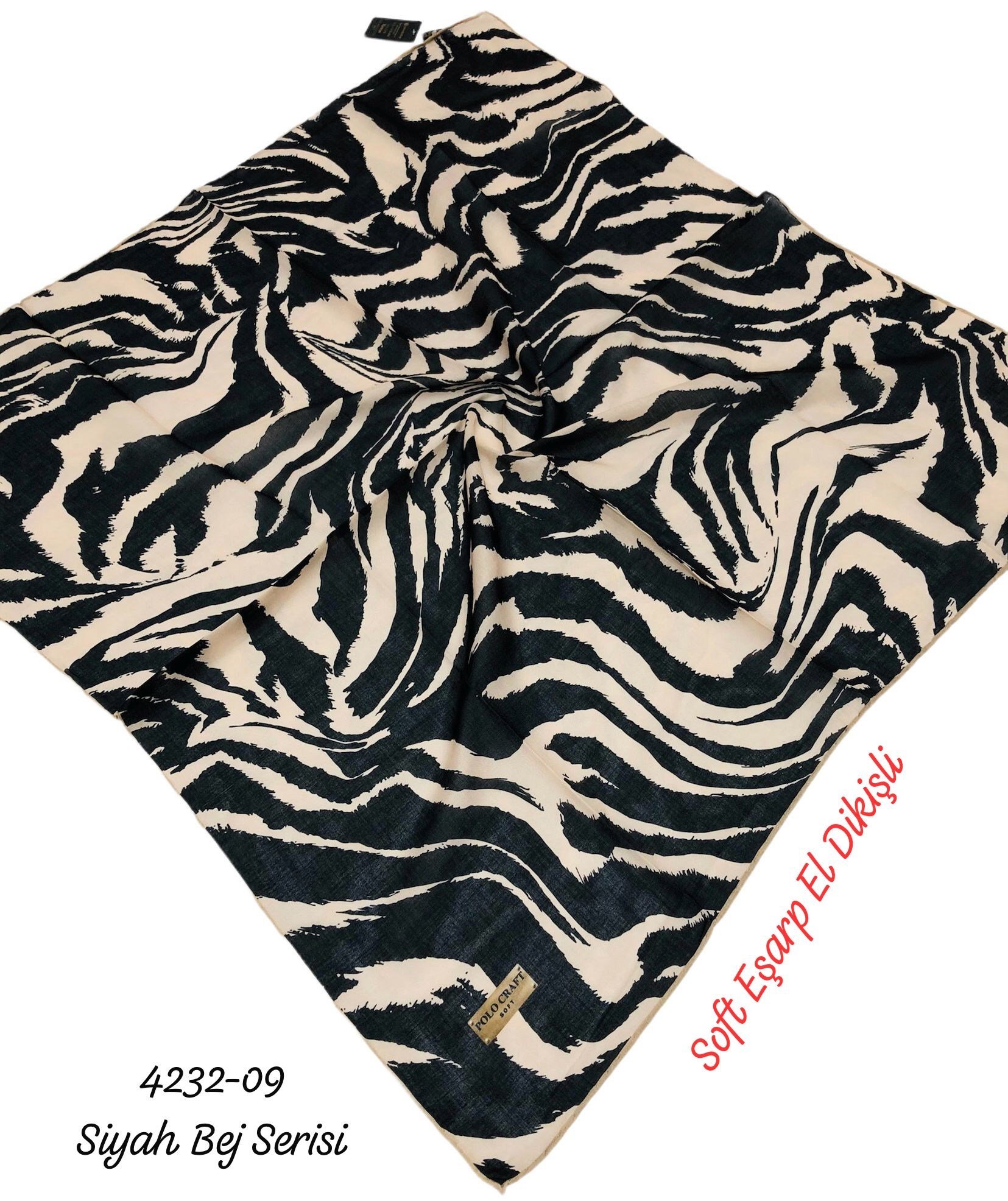 4232 Soft Eşarp El Dikişli