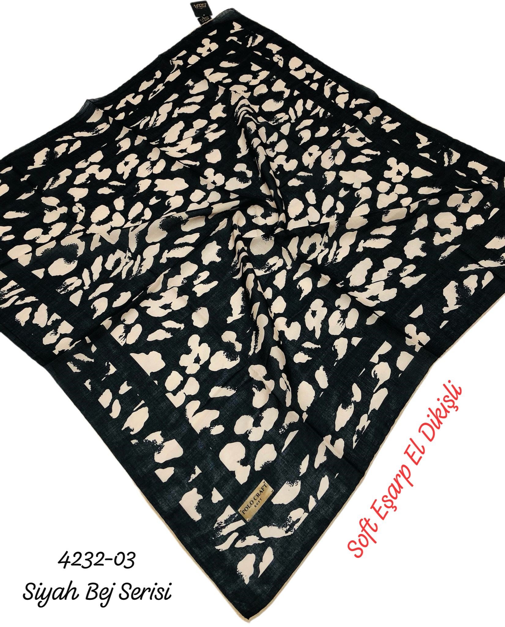 4232 Soft Eşarp El Dikişli