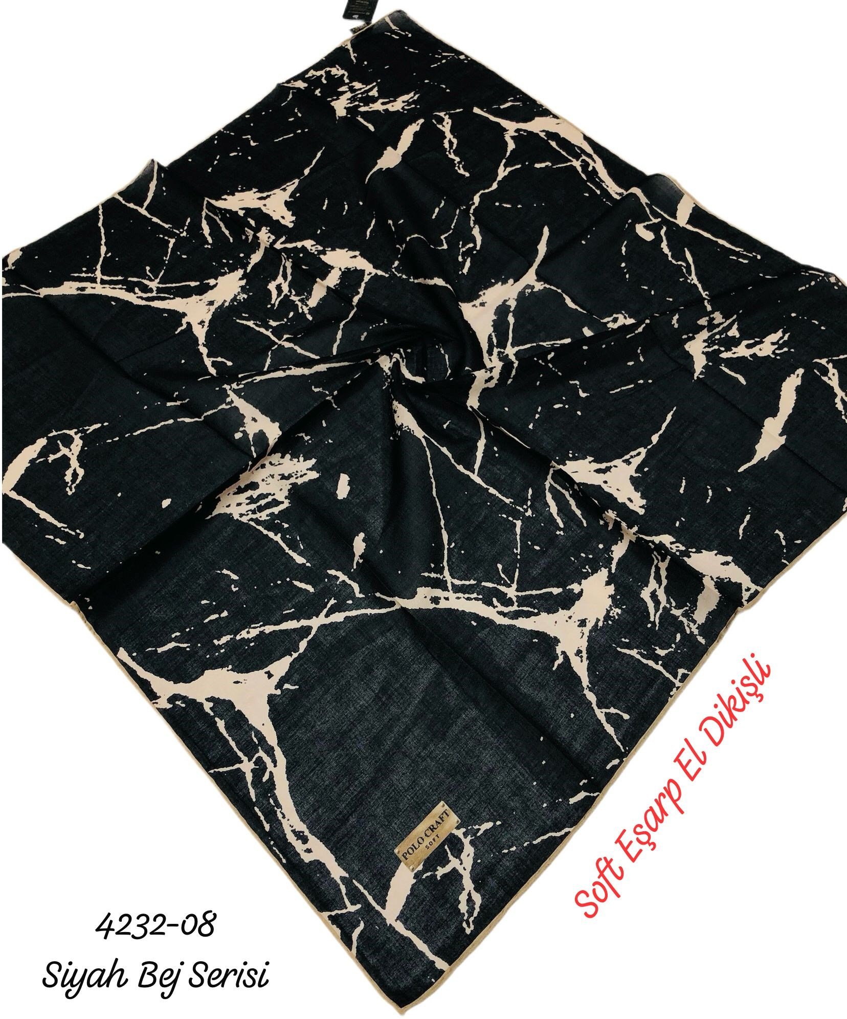 4232 Soft Eşarp El Dikişli