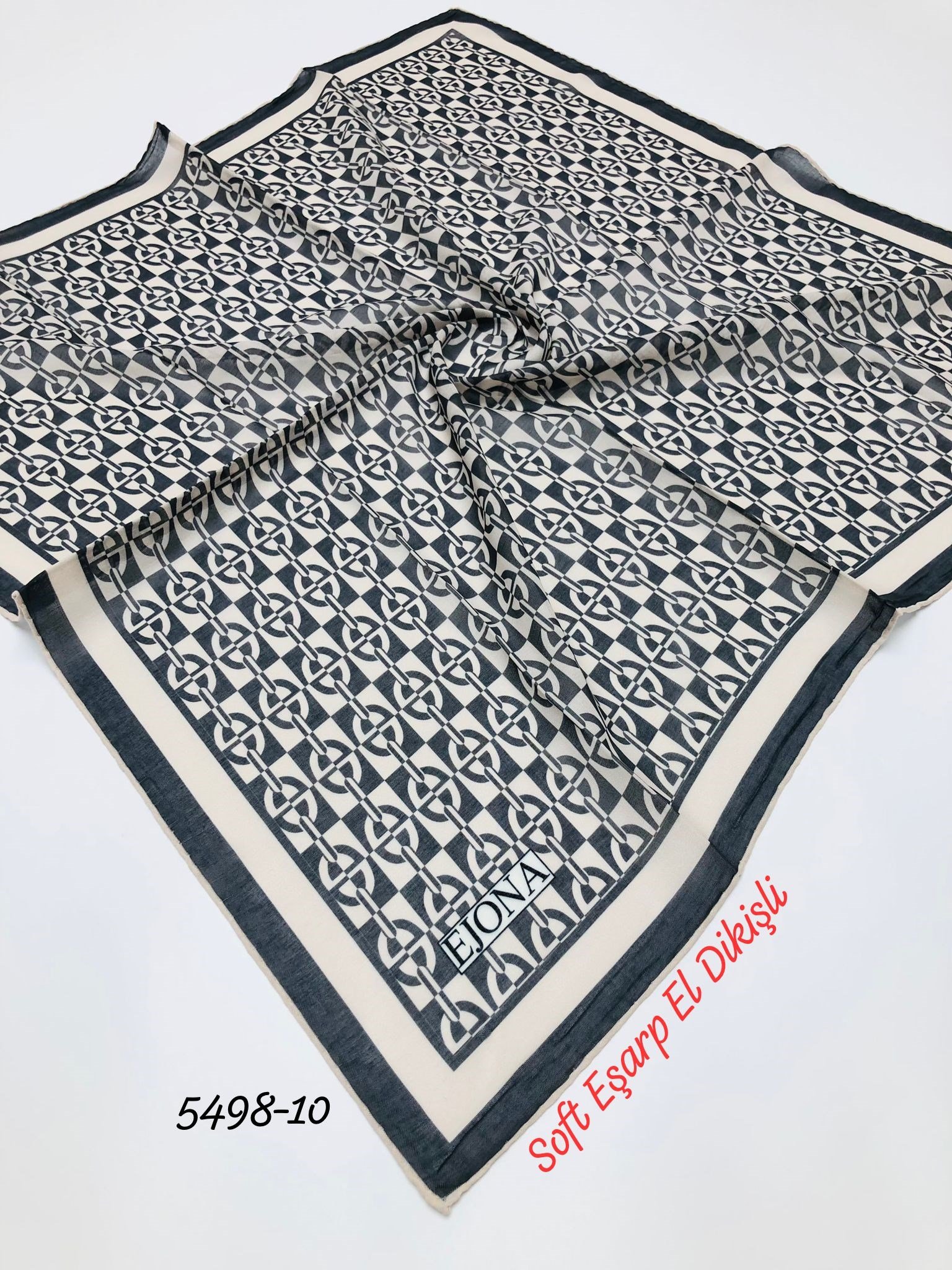 5498 Soft Eşarp El Dikişli