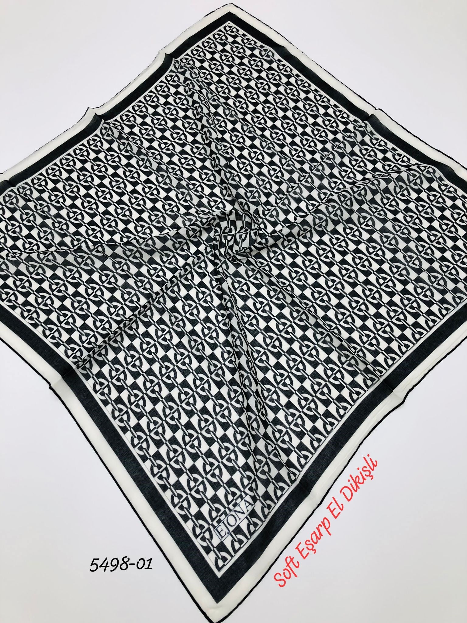 5498 Soft Eşarp El Dikişli