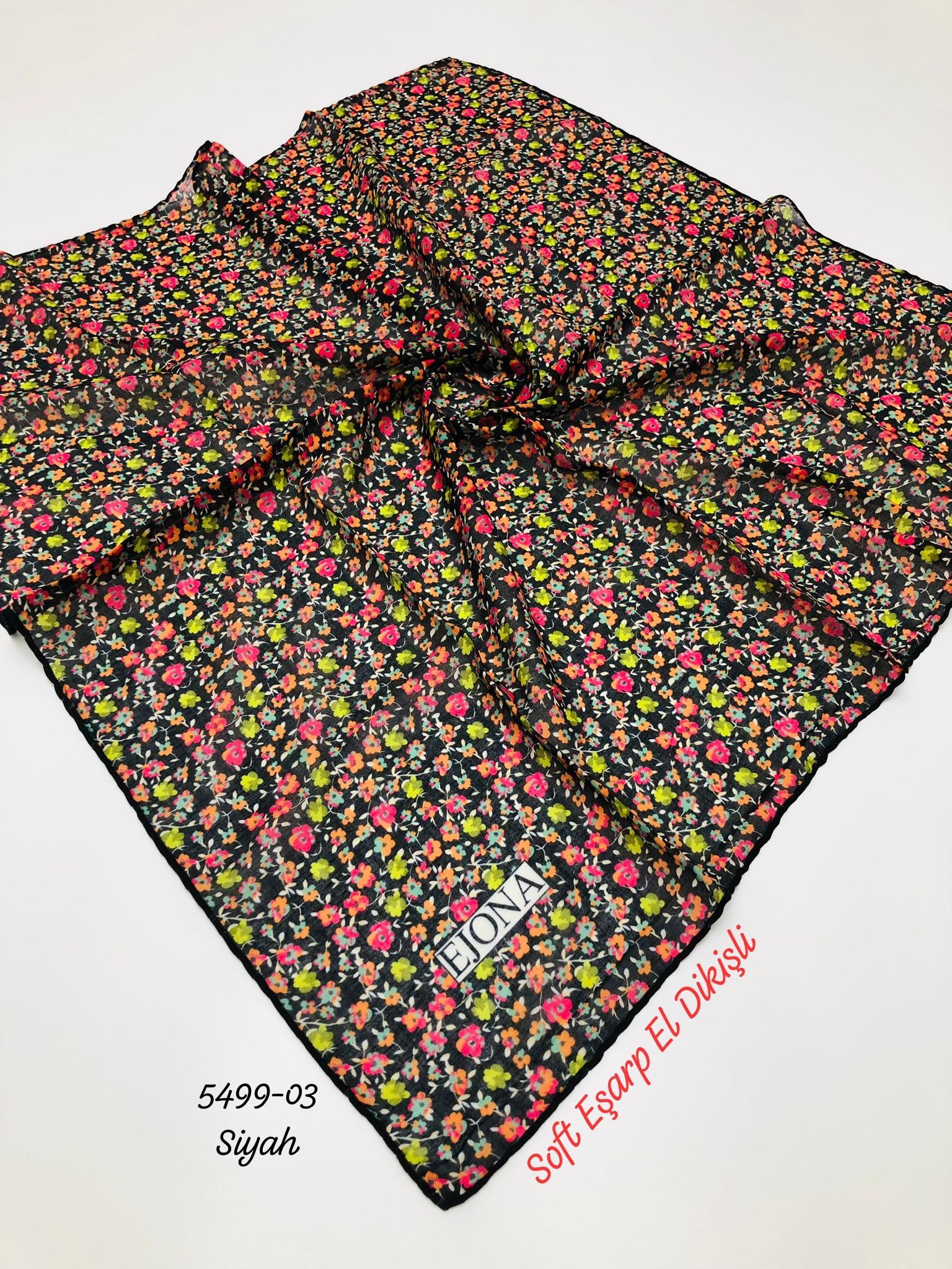 5499 Soft Eşarp El Dikişli