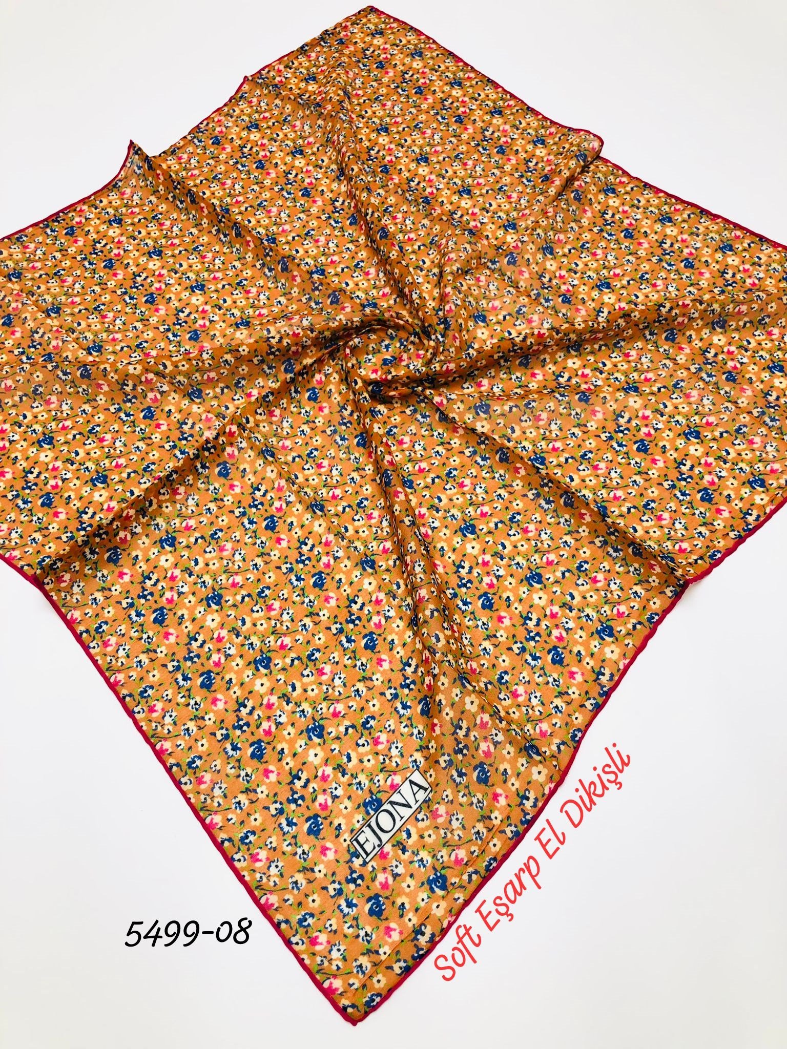 5499 Soft Eşarp El Dikişli