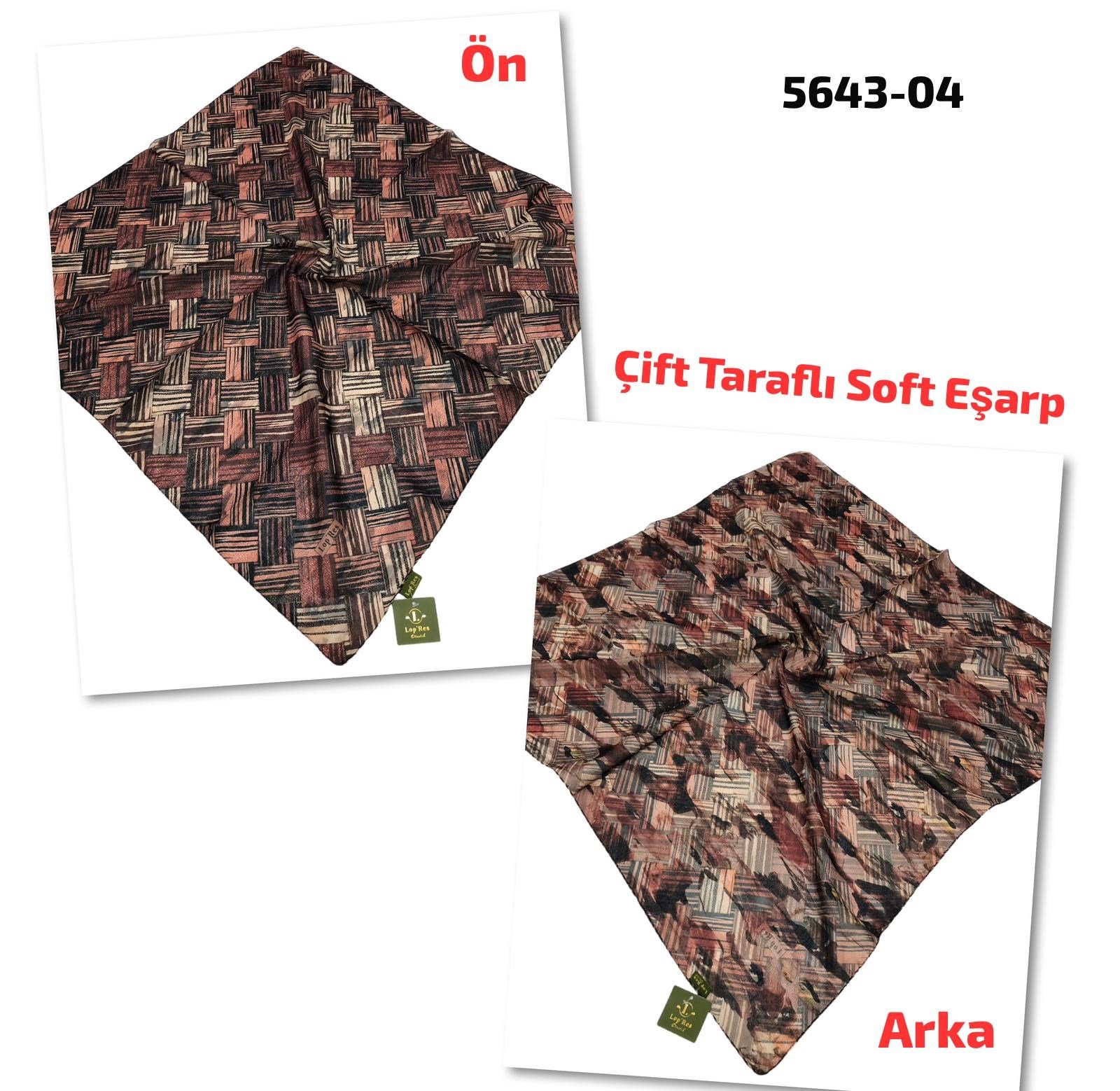 5643 Lop'Res Çift Taraflı Soft Eşarp