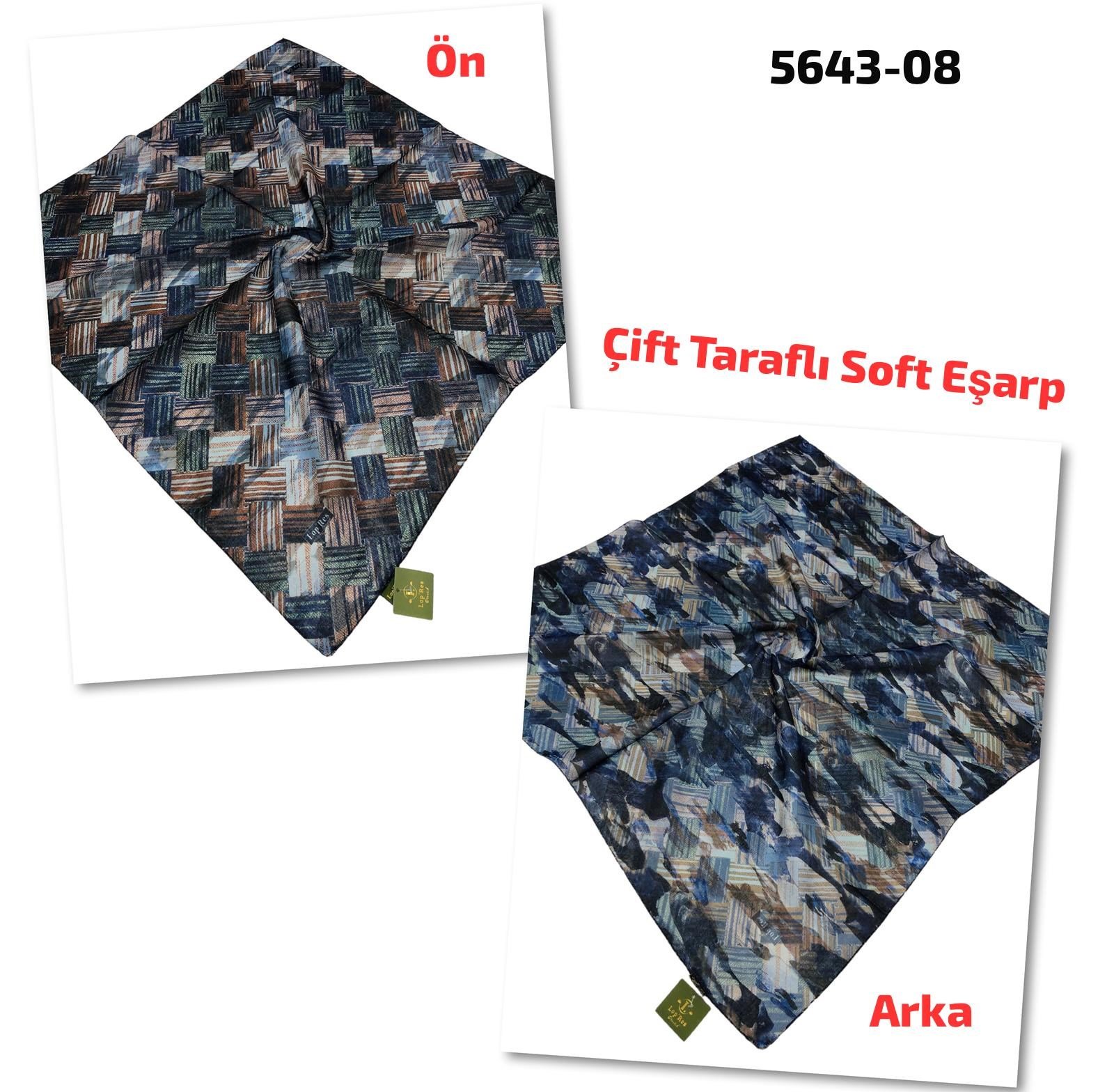 5643 Lop'Res Çift Taraflı Soft Eşarp