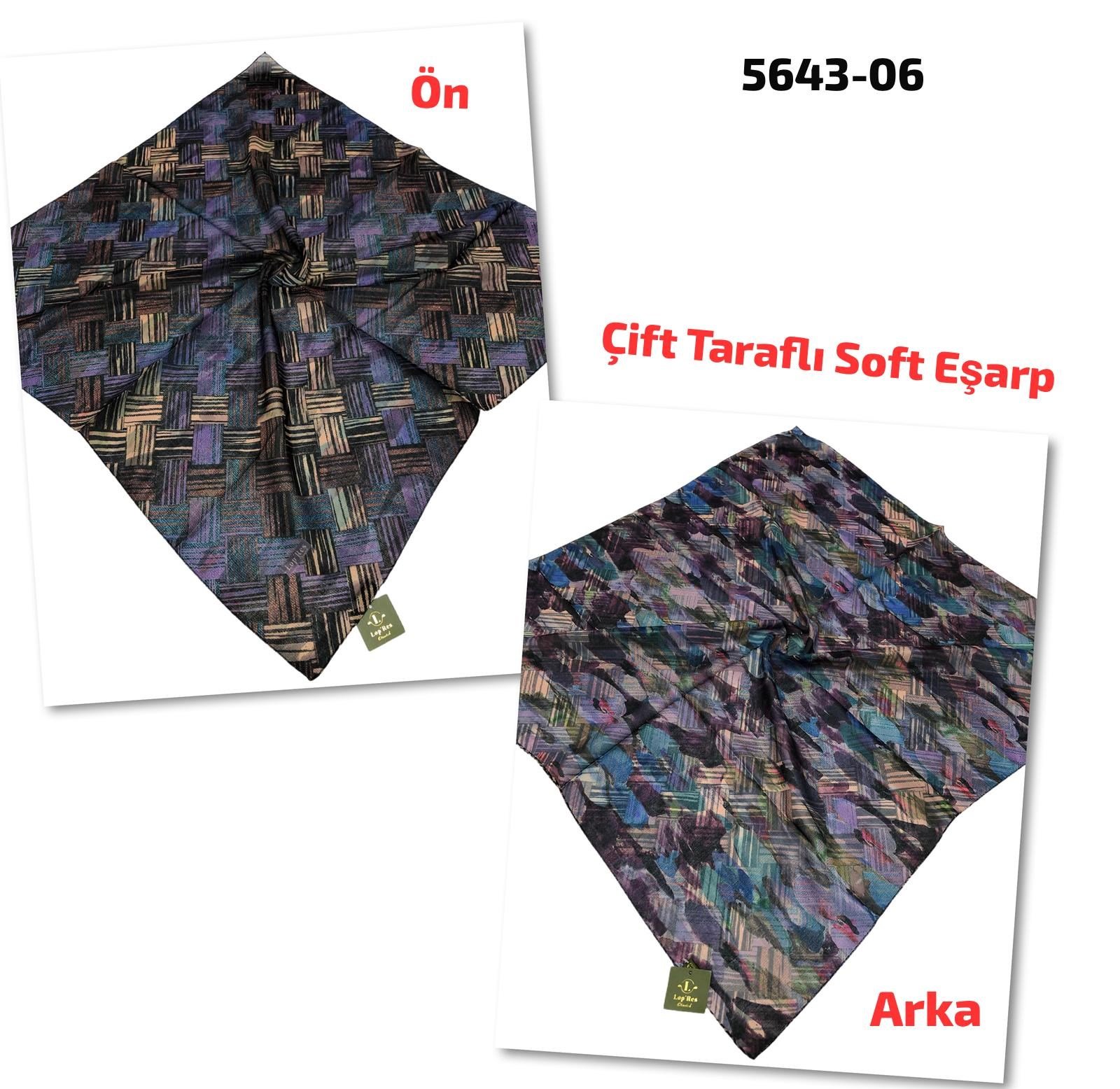 5643 Lop'Res Çift Taraflı Soft Eşarp