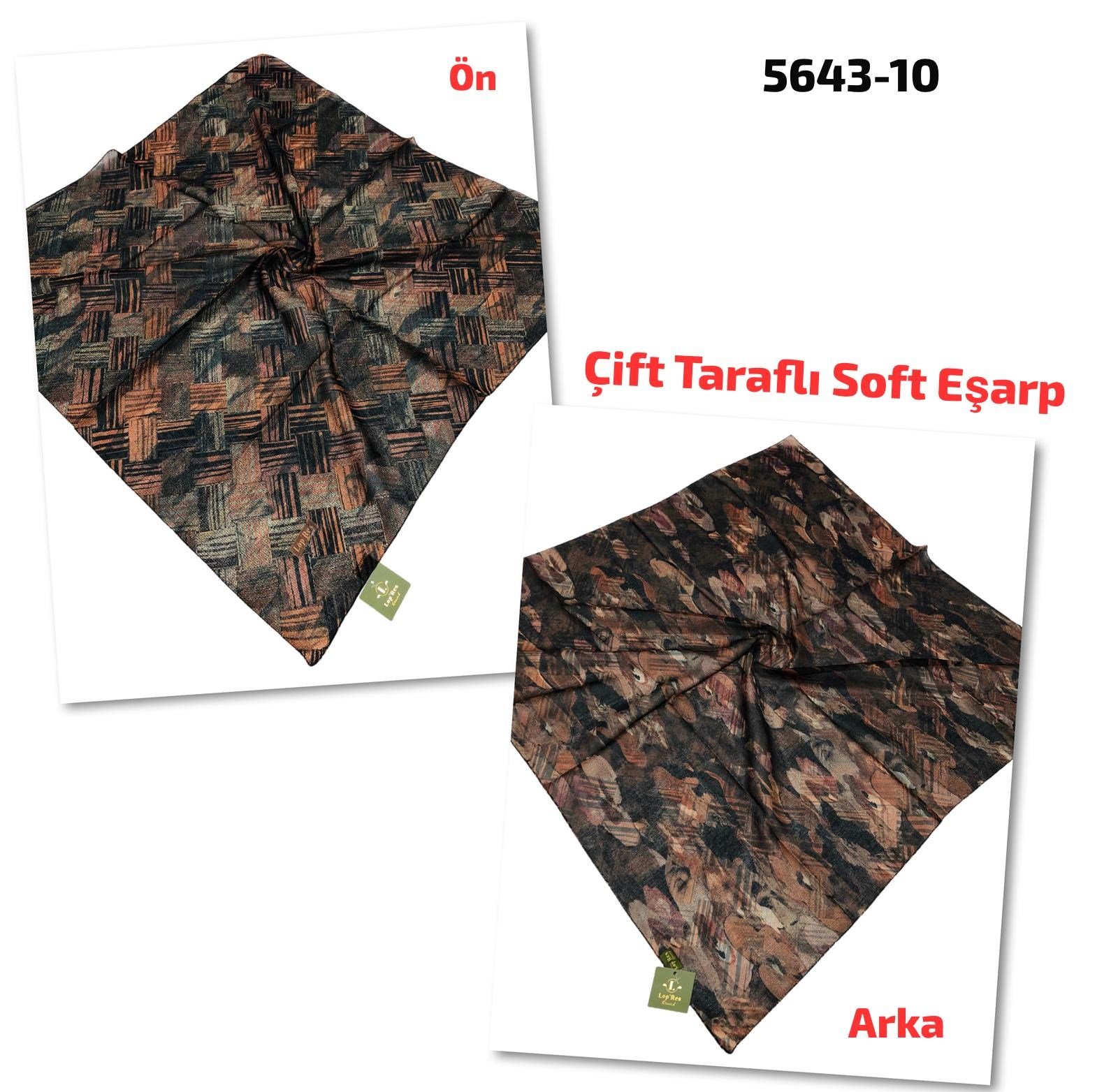 5643 Lop'Res Çift Taraflı Soft Eşarp