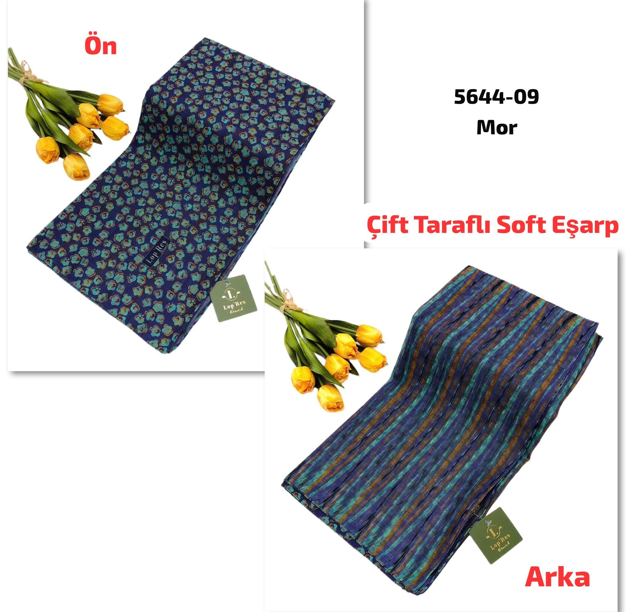 5644 Lop'Res Çift Taraflı Soft Eşarp