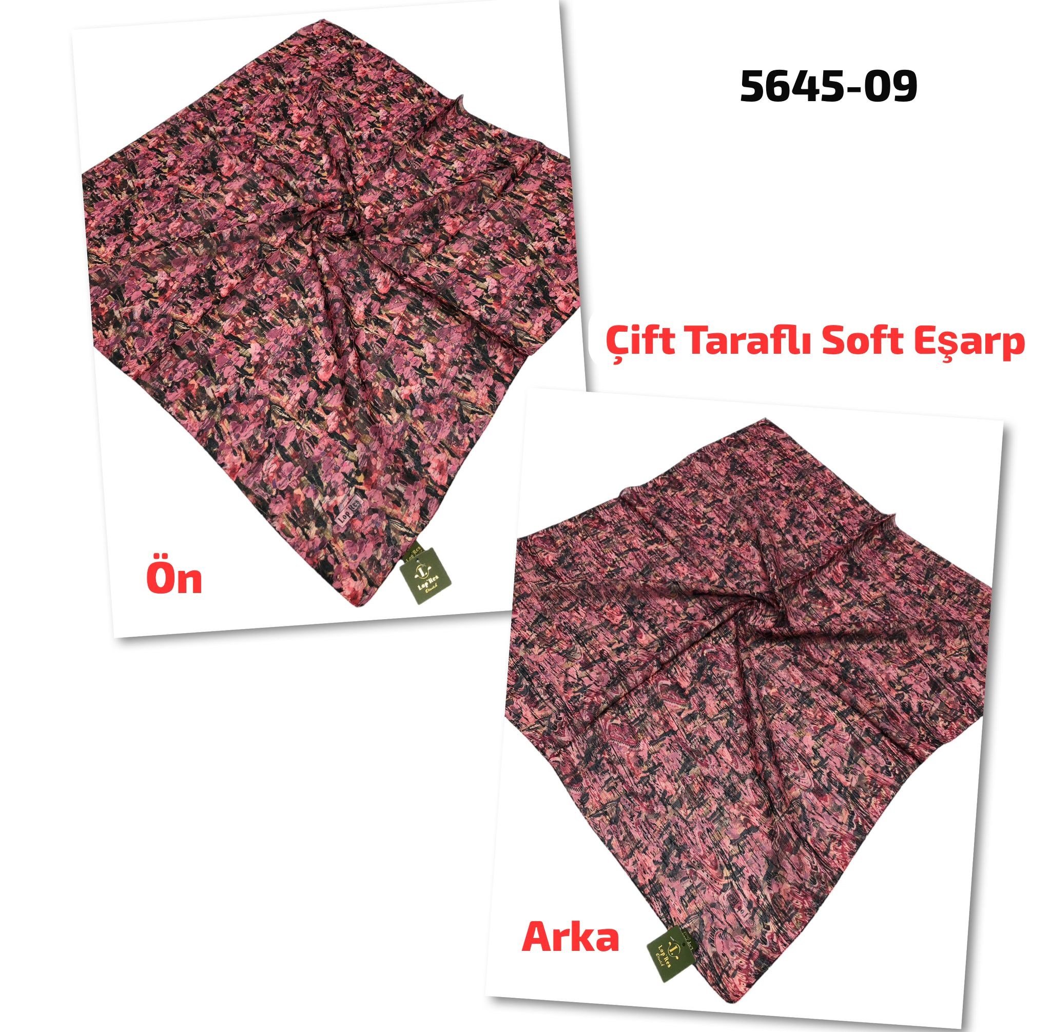 5645 Lop'Res Çift Taraflı Soft Eşarp
