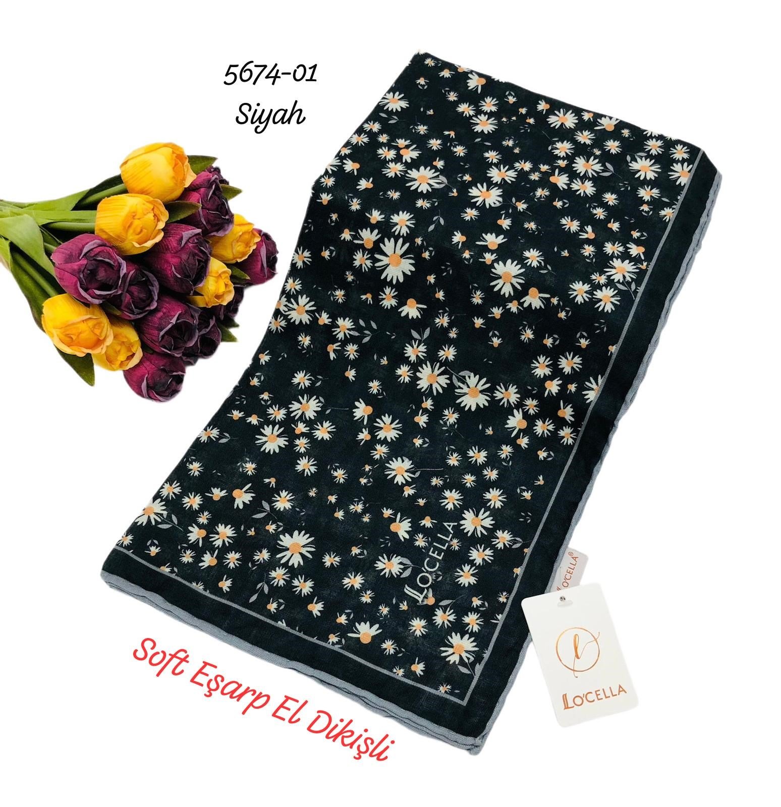 5674 Locella Soft Eşarp El Dikişli