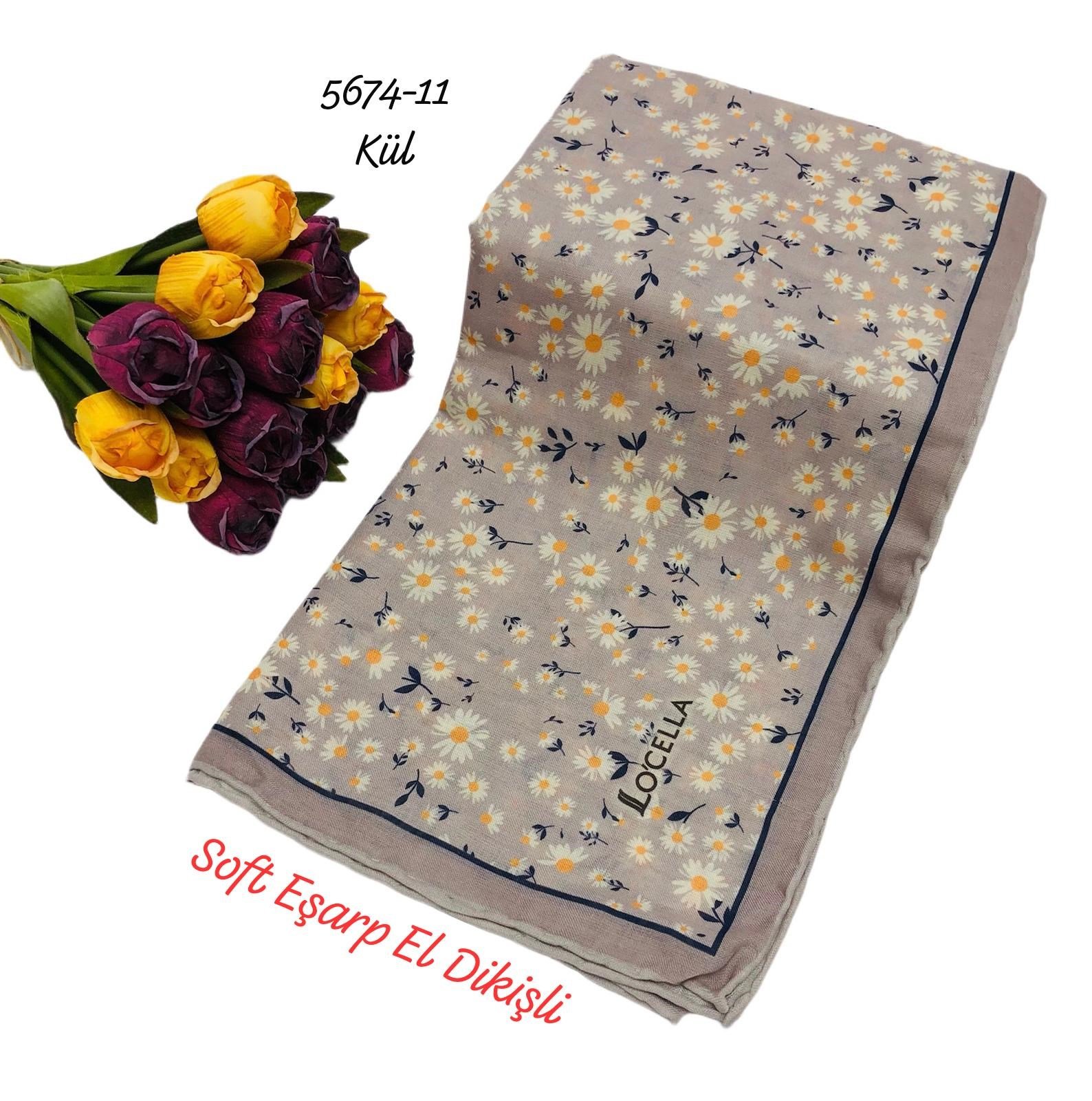 5674 Locella Soft Eşarp El Dikişli