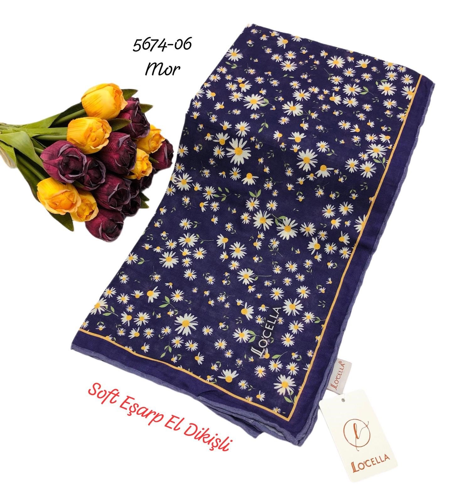 5674 Locella Soft Eşarp El Dikişli