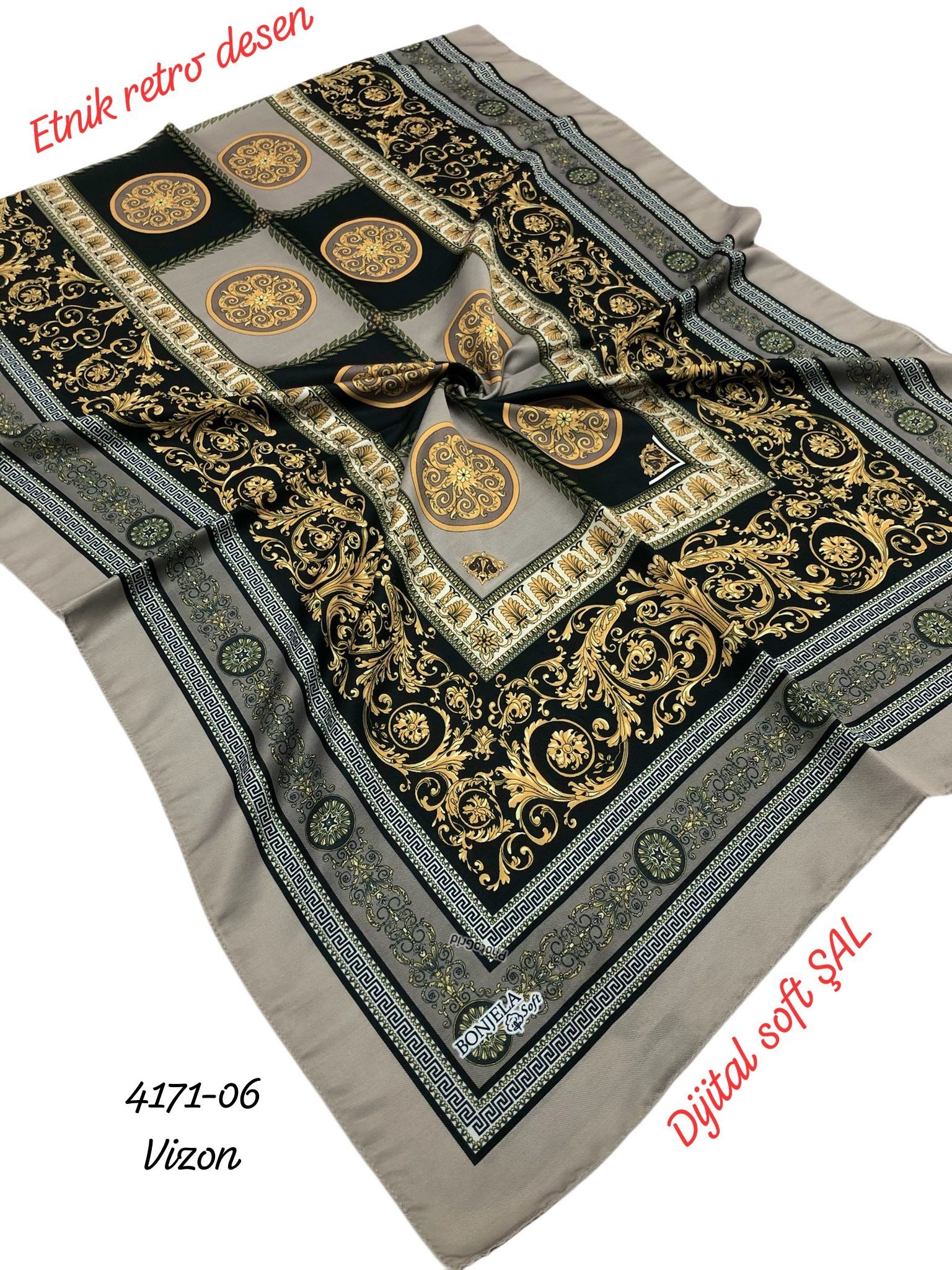 4171 Dijital Soft Şal