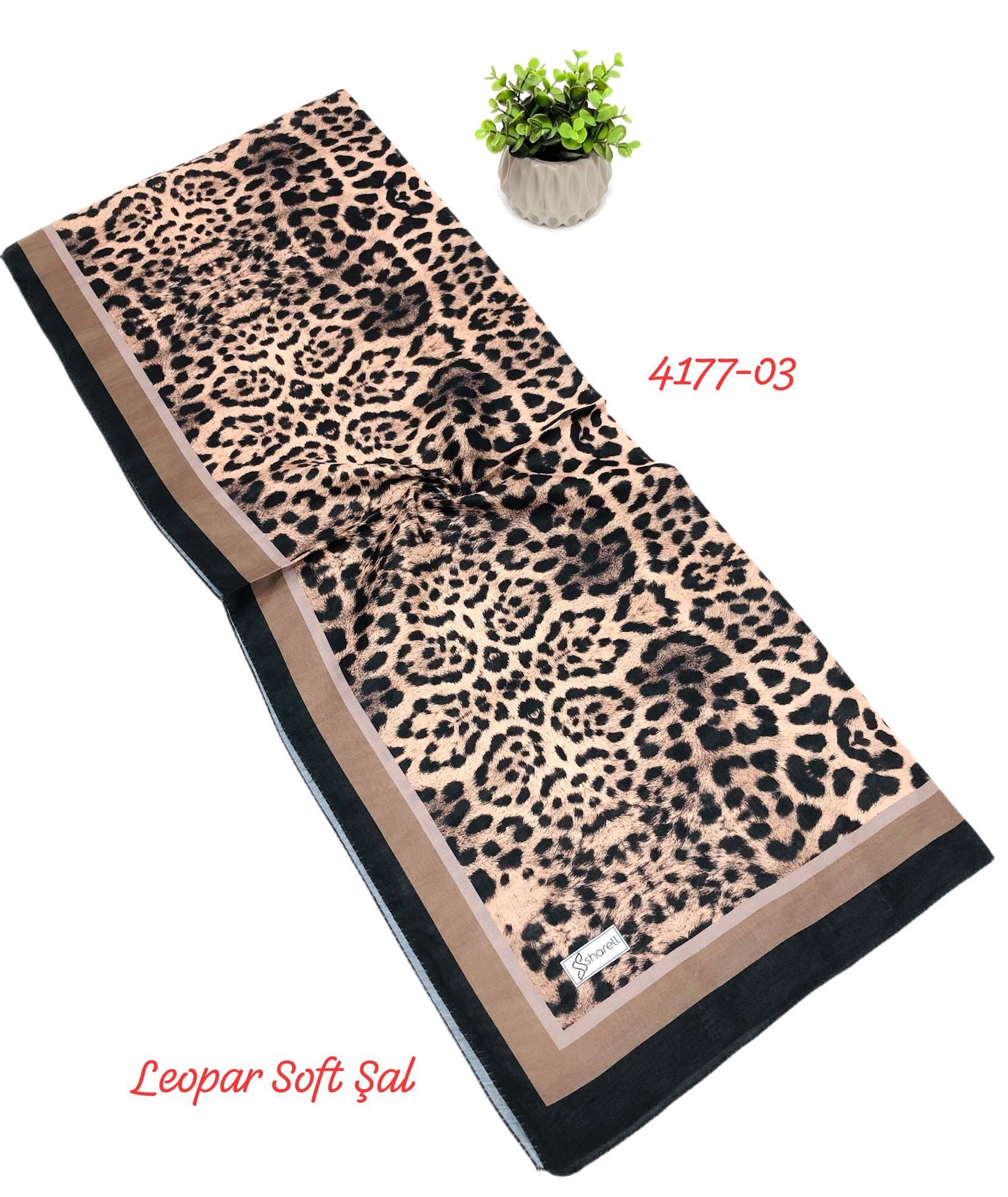4177 Leopar Soft Şal