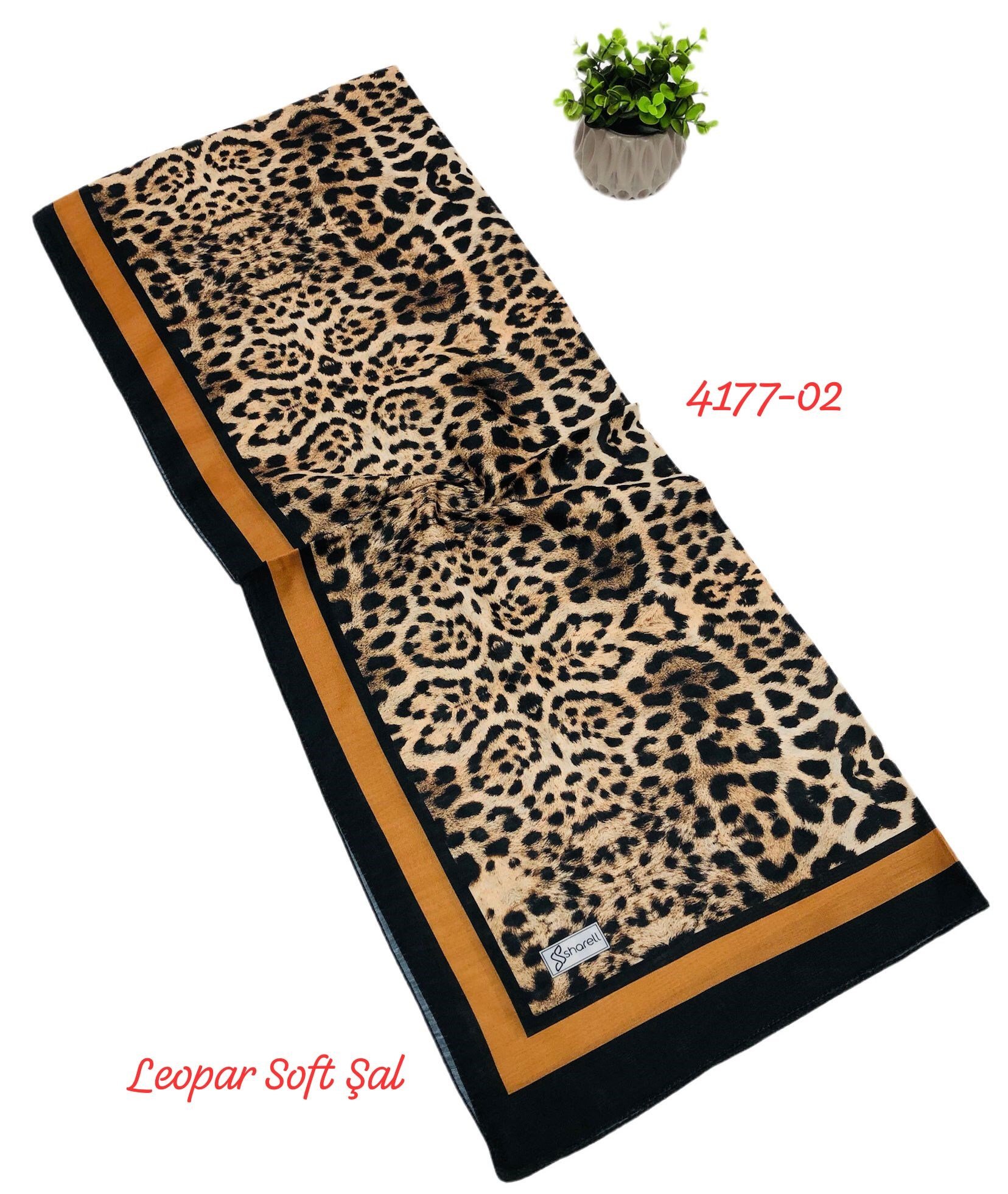 4177 Leopar Soft Şal