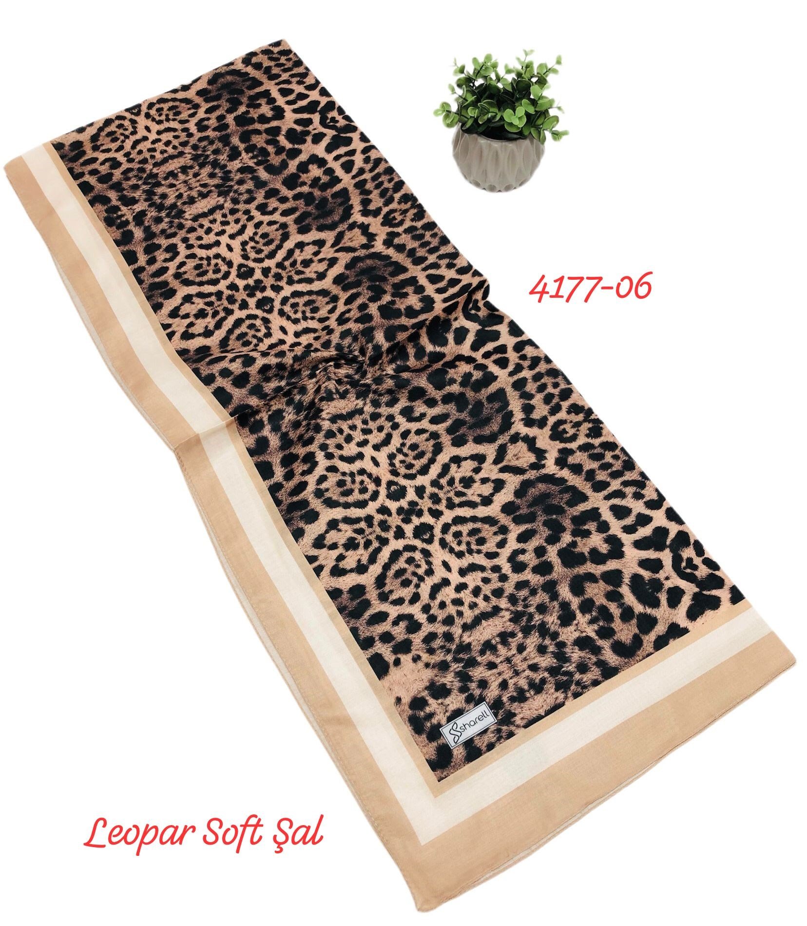 4177 Leopar Soft Şal