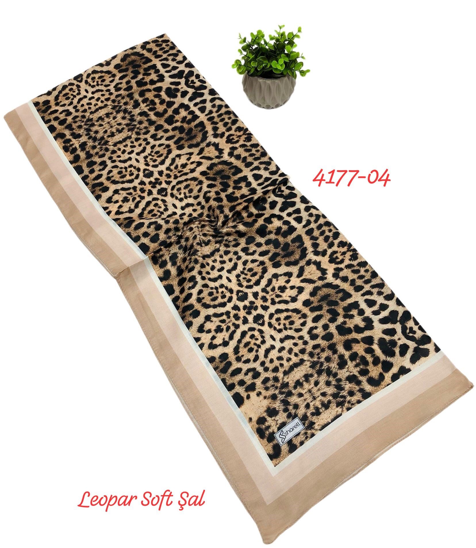 4177 Leopar Soft Şal