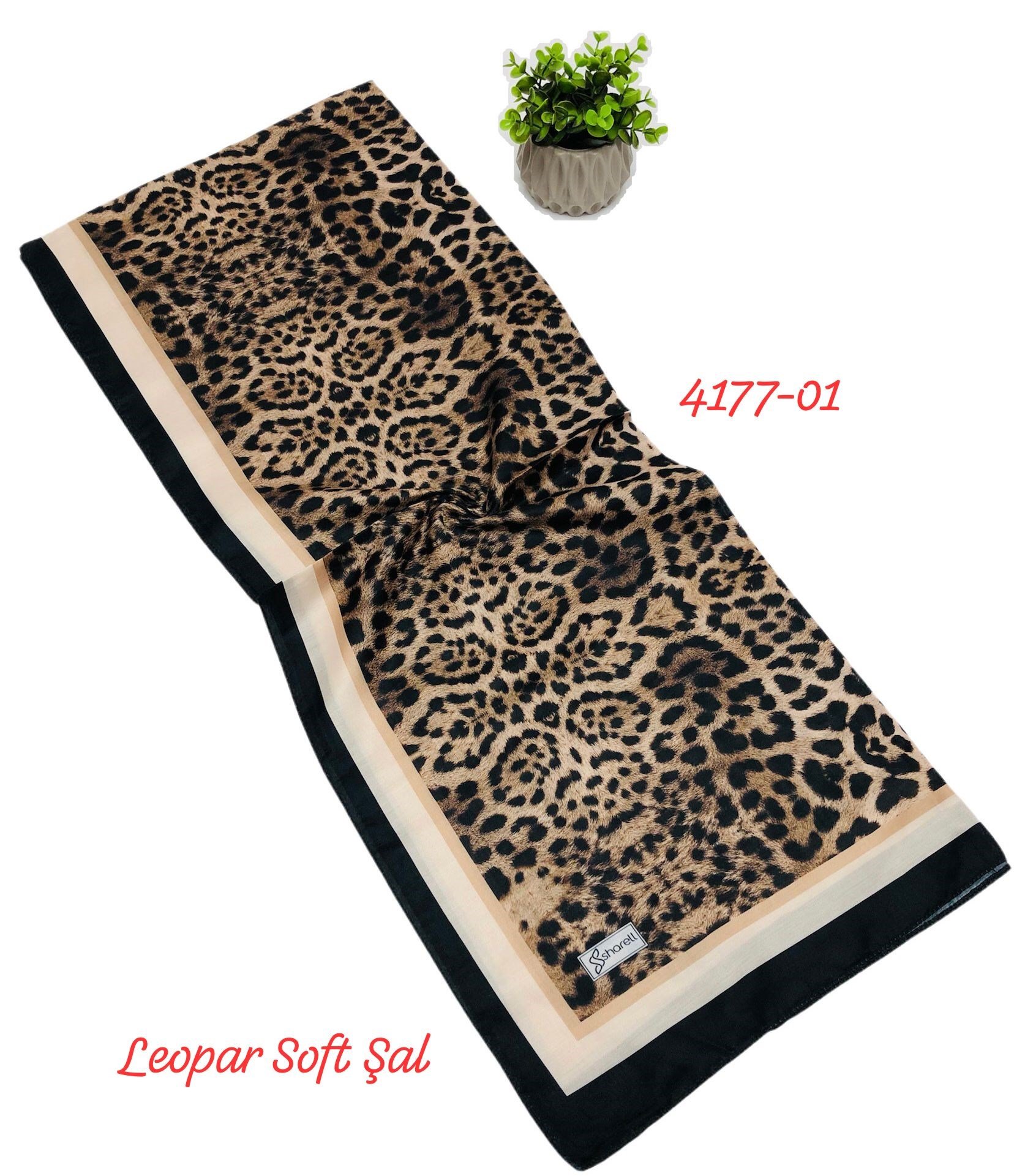 4177 Leopar Soft Şal