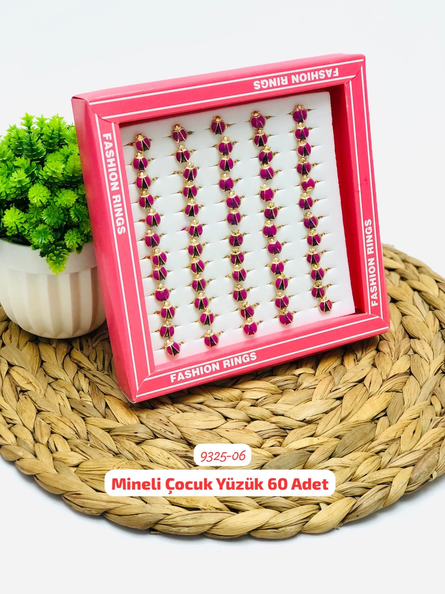 9325 Mineli Çocuk Yüzük 60 Adet