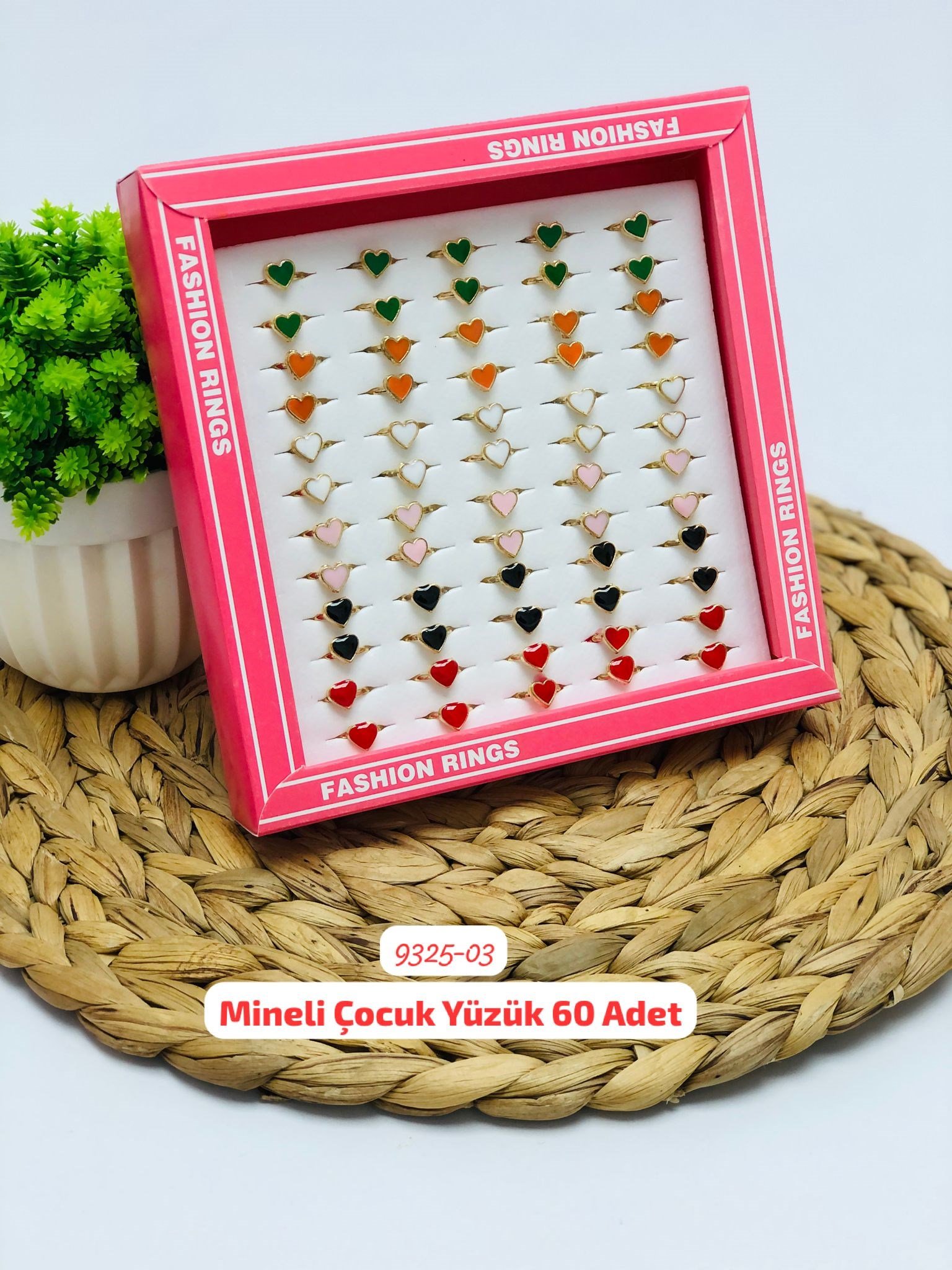 9325 Mineli Çocuk Yüzük 60 Adet