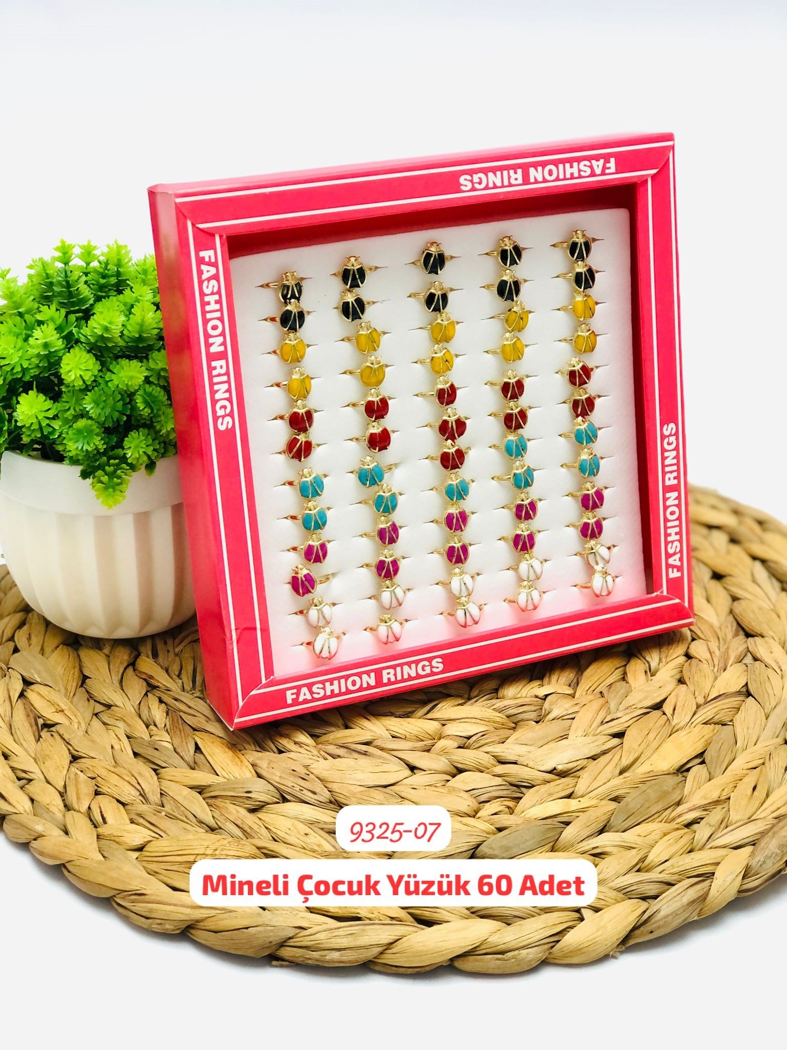 9325 Mineli Çocuk Yüzük 60 Adet