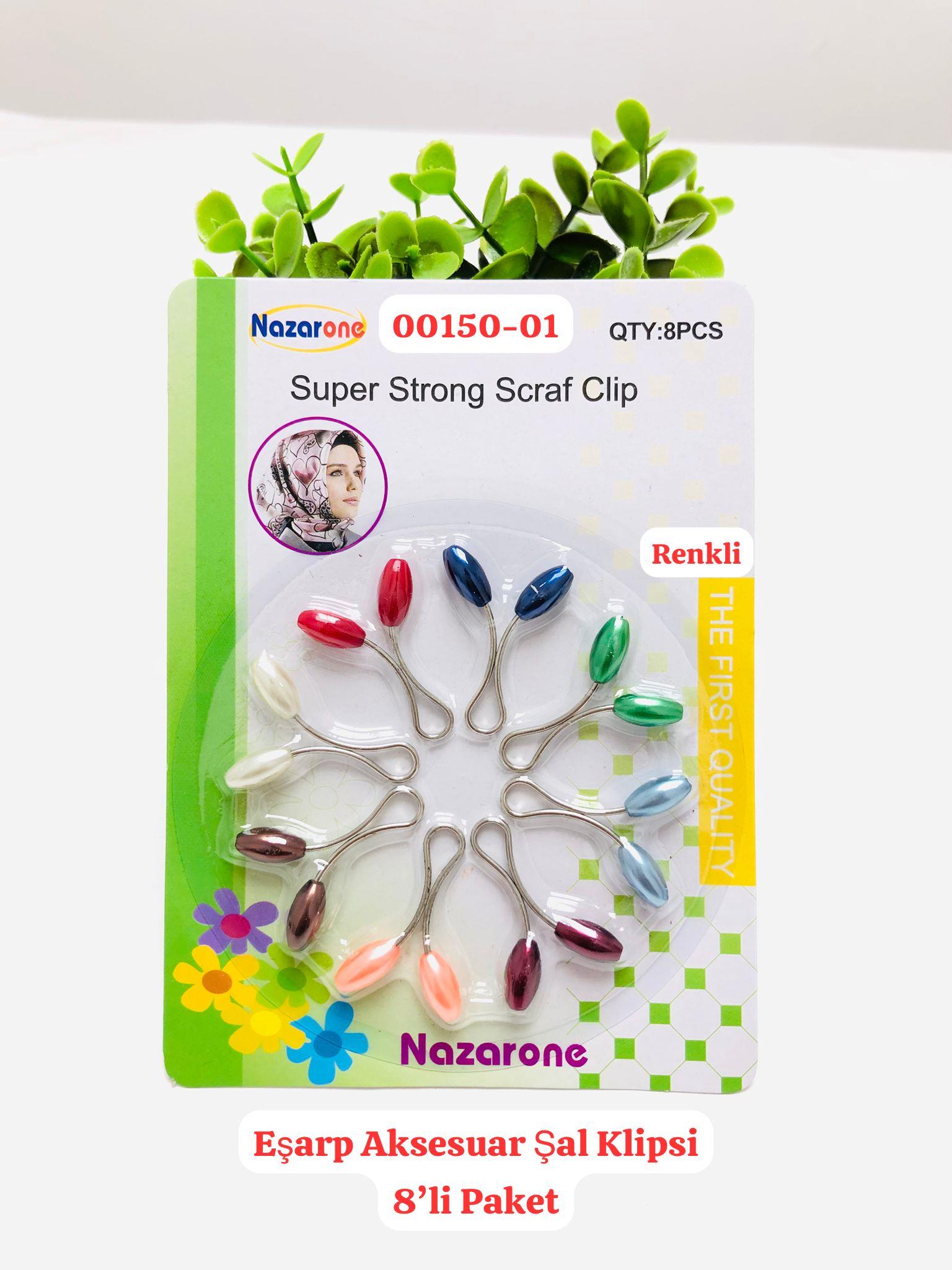 00150 Eşarp Aksesuar Şal Klipsi 8'li