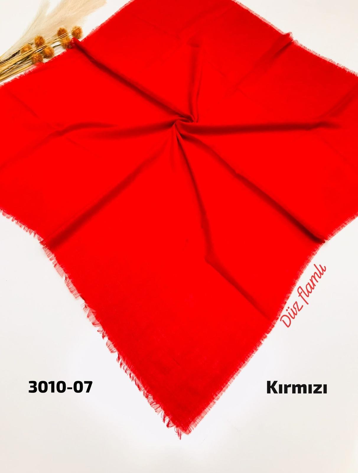 3010 Düz Flamlı Eşarp