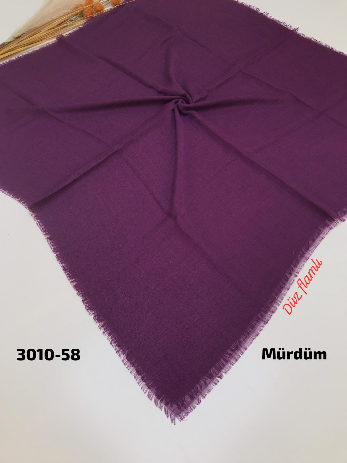 3010 Düz Flamlı Eşarp