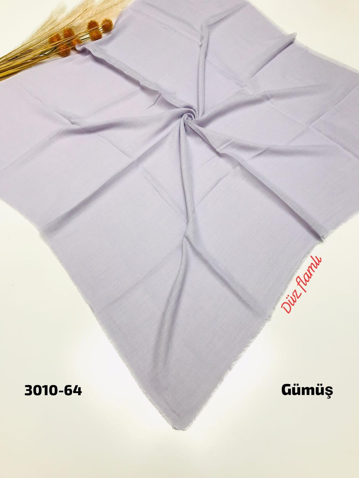3010 Düz Flamlı Eşarp