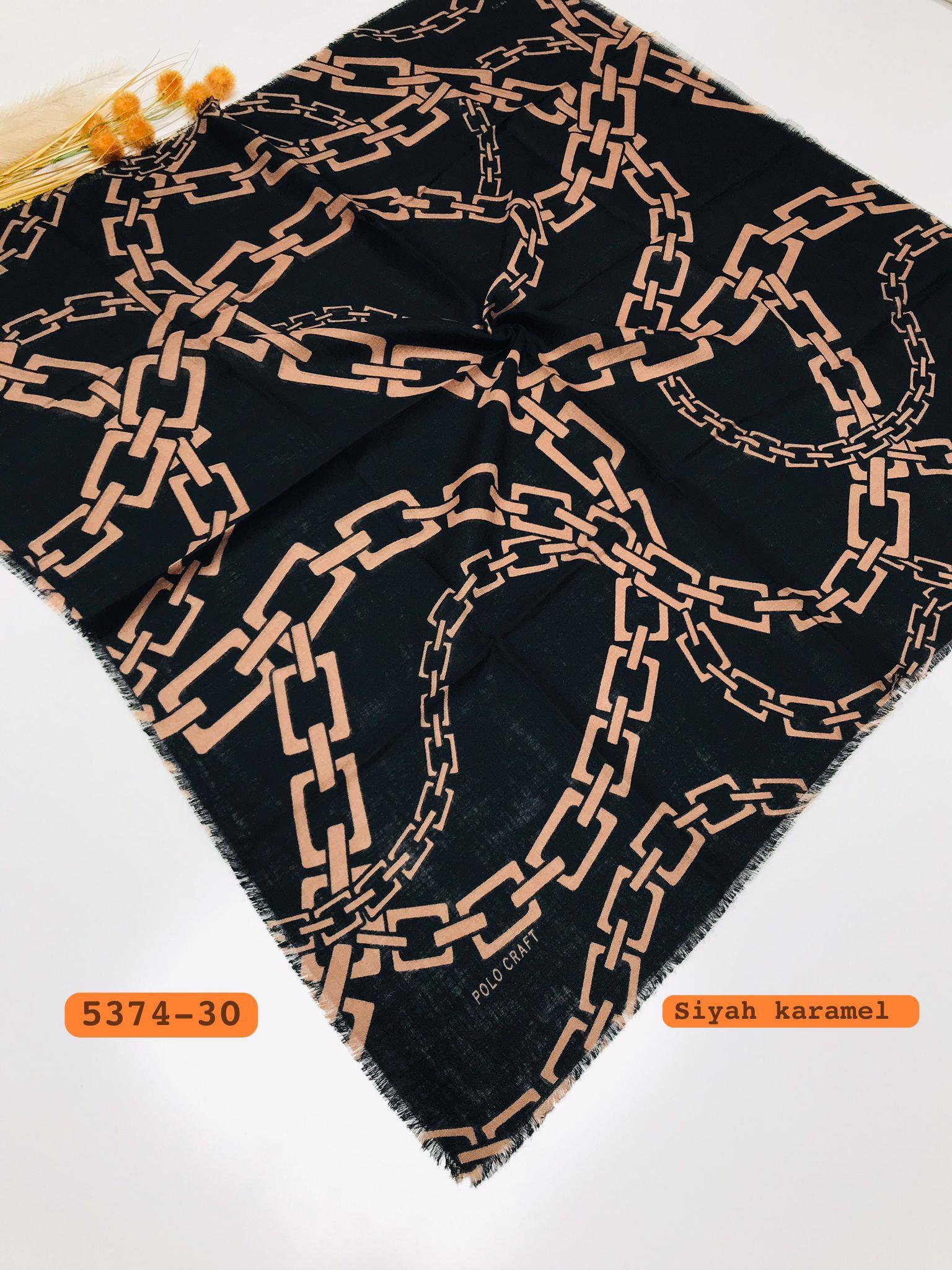 5374 Flamlı  Pamuk Eşarp
