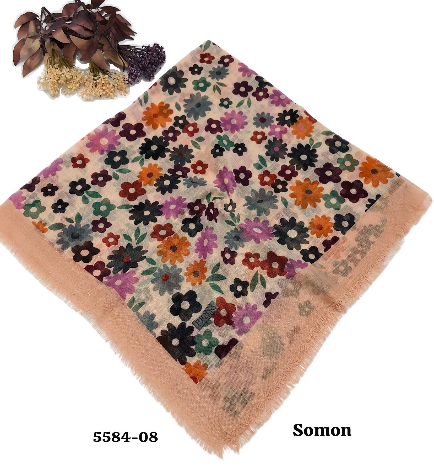 5584 Flamlı Pamuk Eşarp