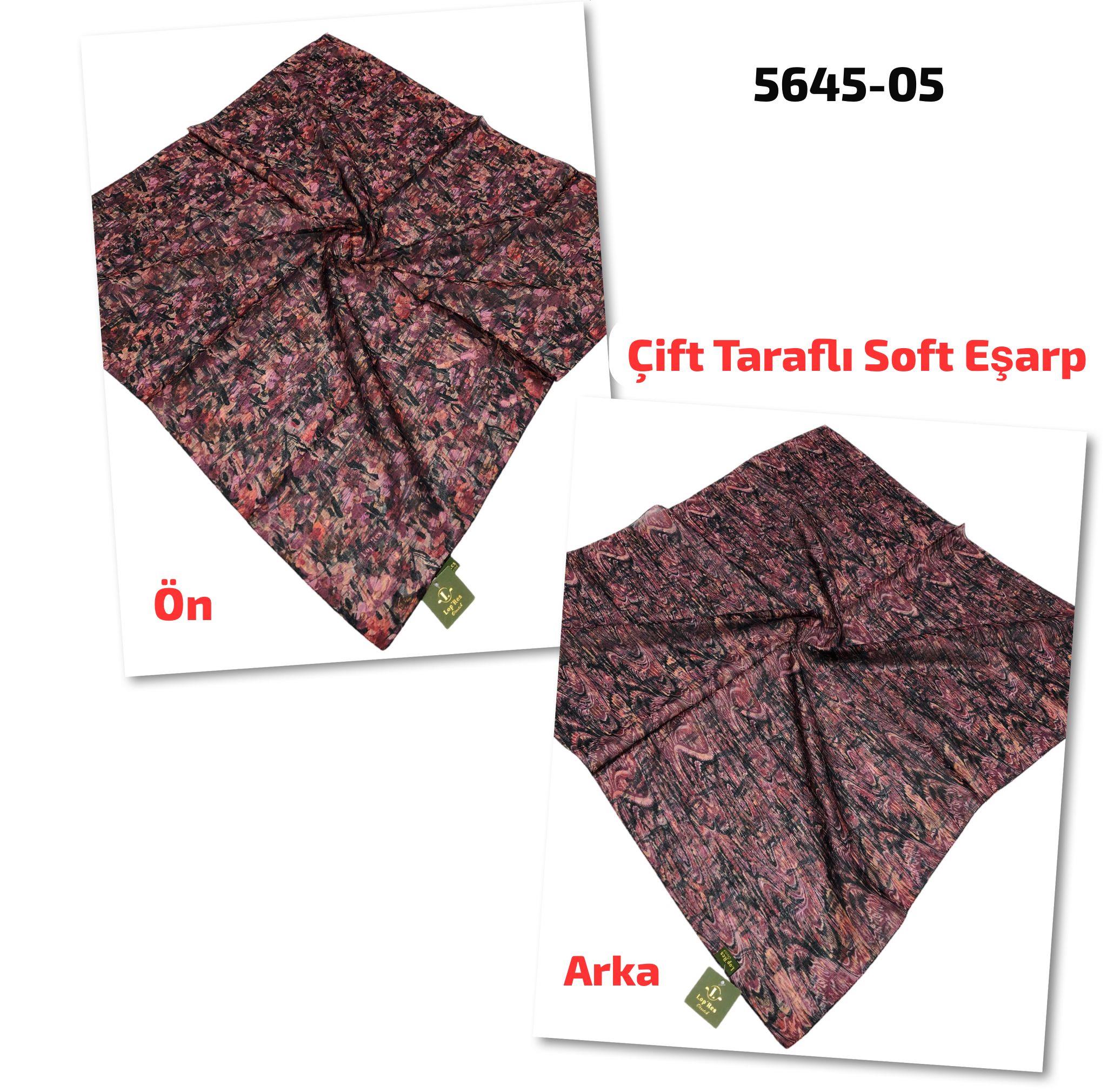 5645 Lop'Res Çift Taraflı Soft Eşarp