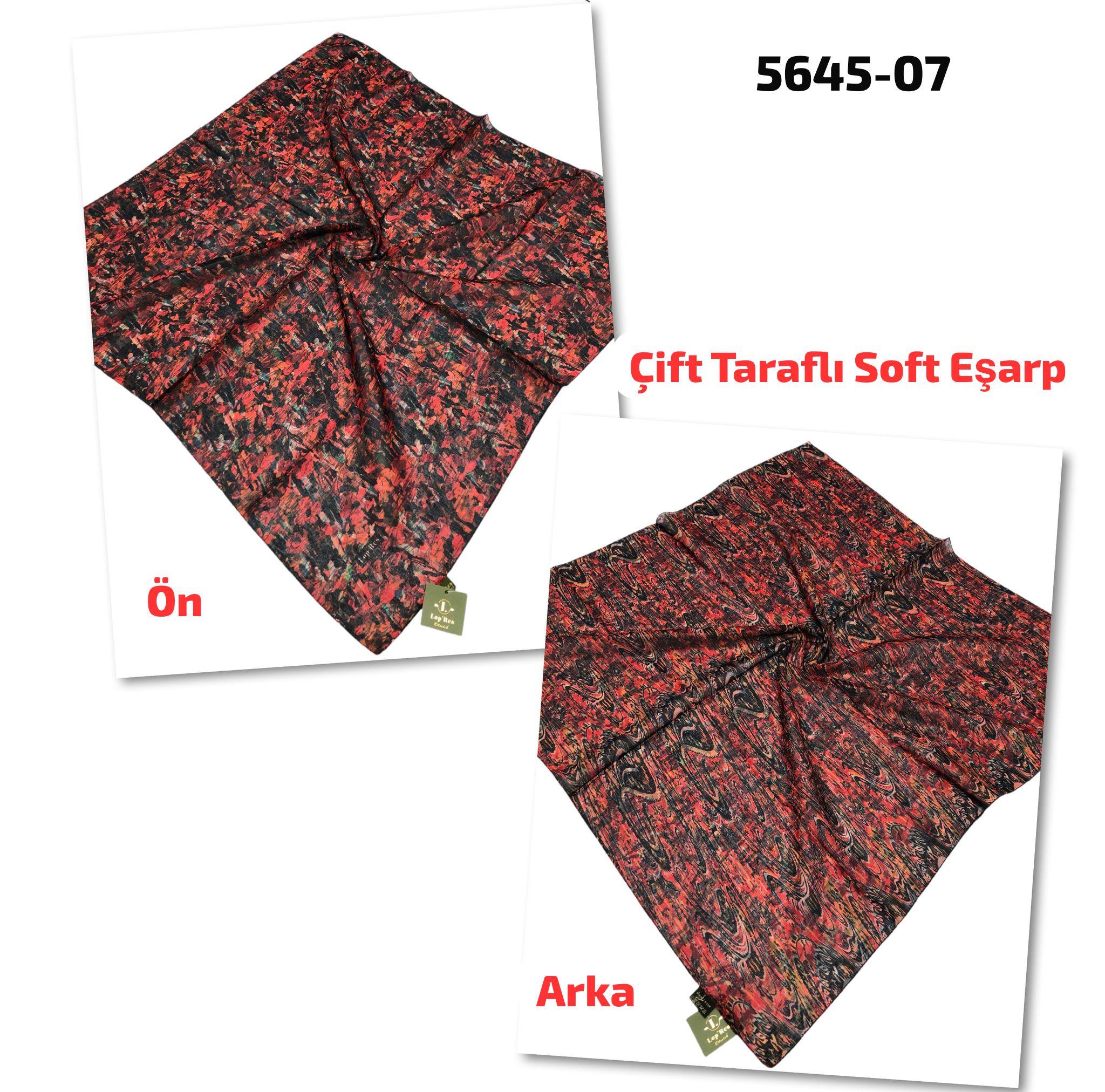 5645 Lop'Res Çift Taraflı Soft Eşarp