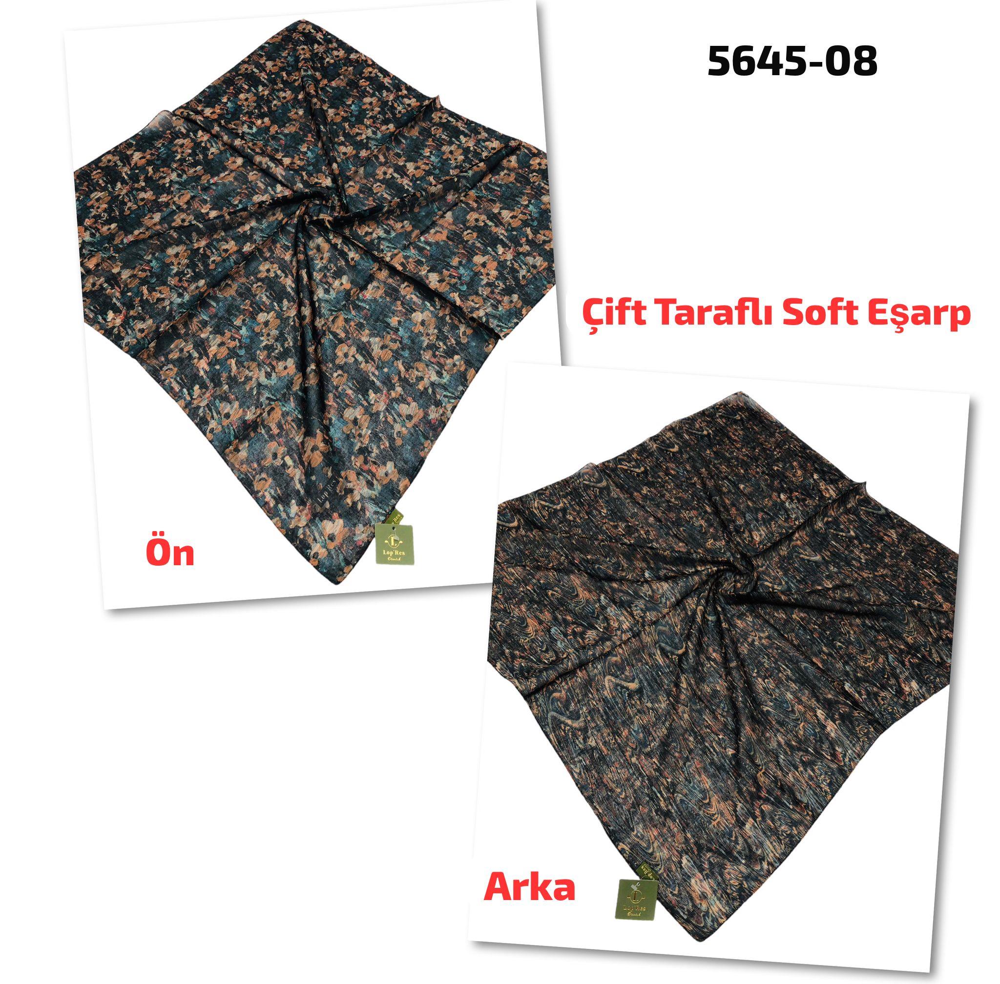 5645 Lop'Res Çift Taraflı Soft Eşarp