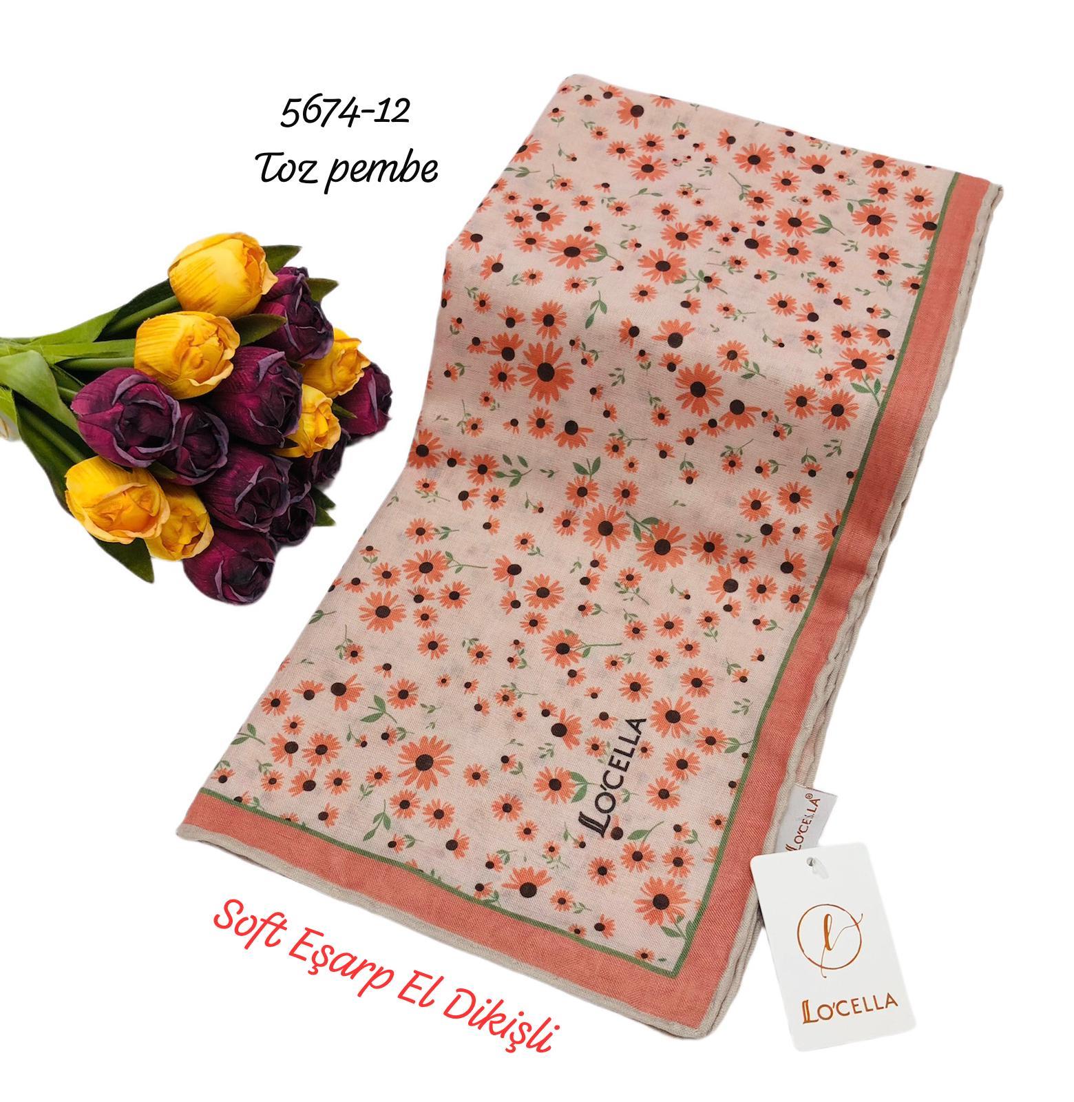 5674 Locella Soft Eşarp El Dikişli