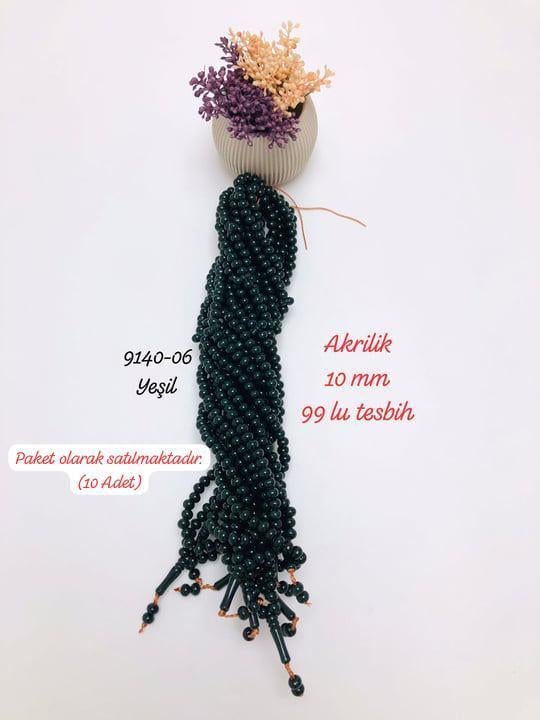 9140 10 mm Akrilik 99 lu Tesbih