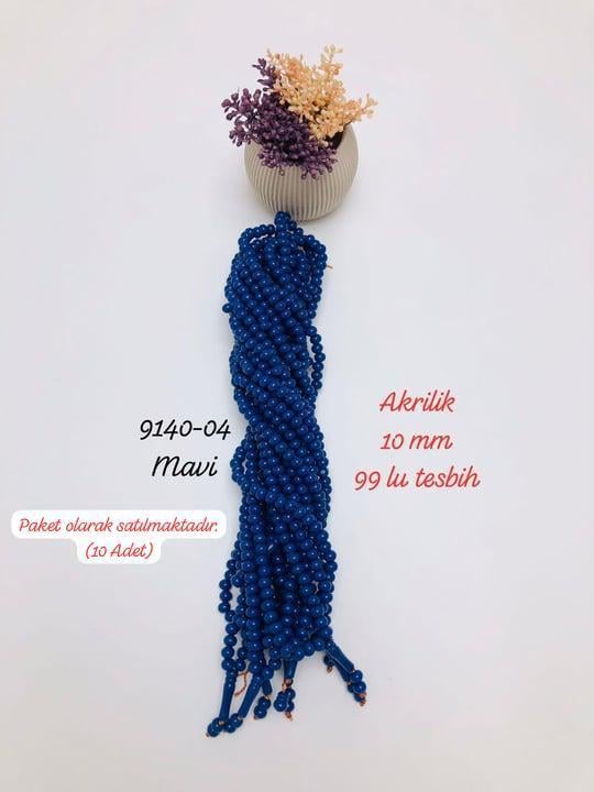 9140 10 mm Akrilik 99 lu Tesbih