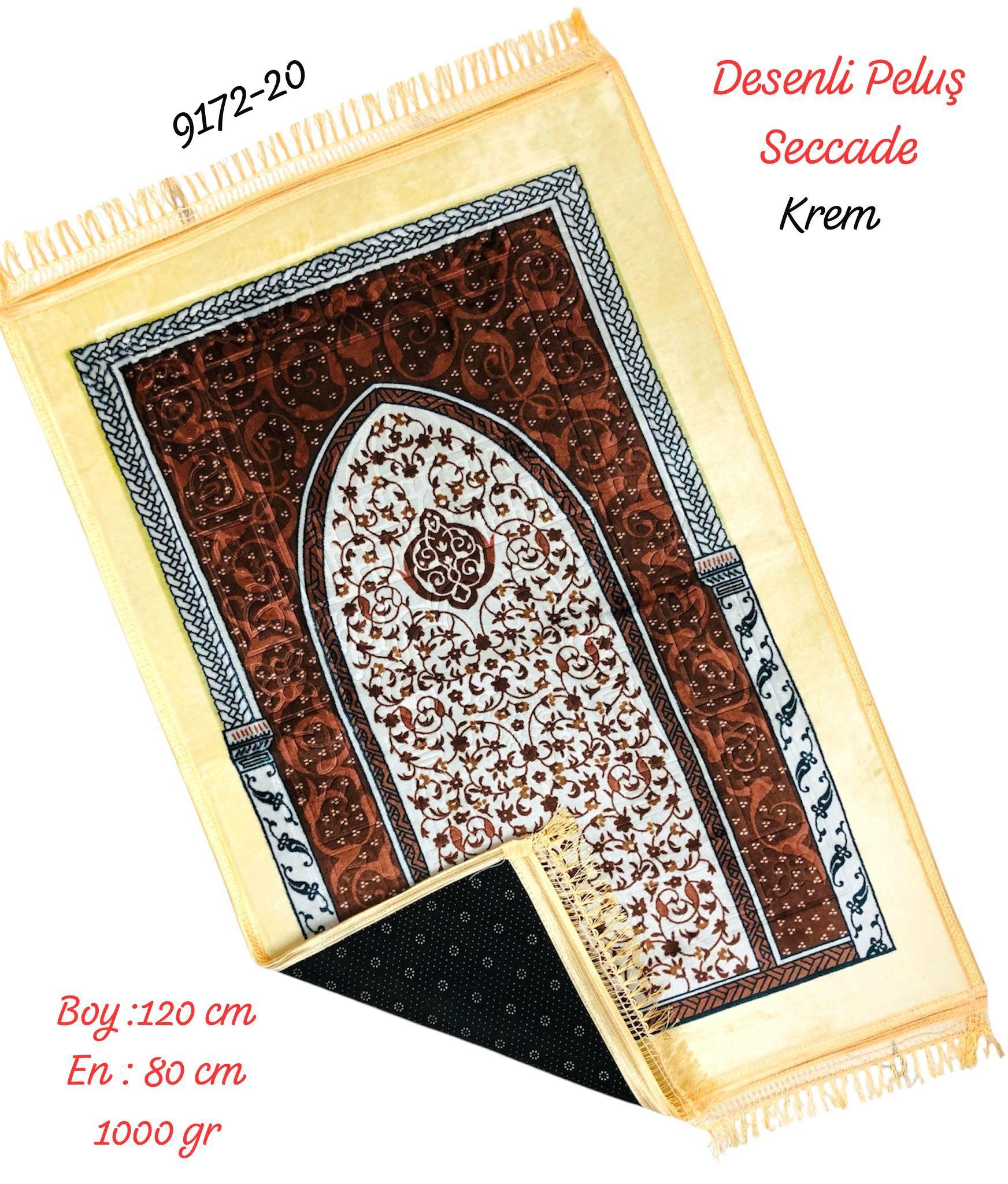 9172 Desenli Peluş Seccade