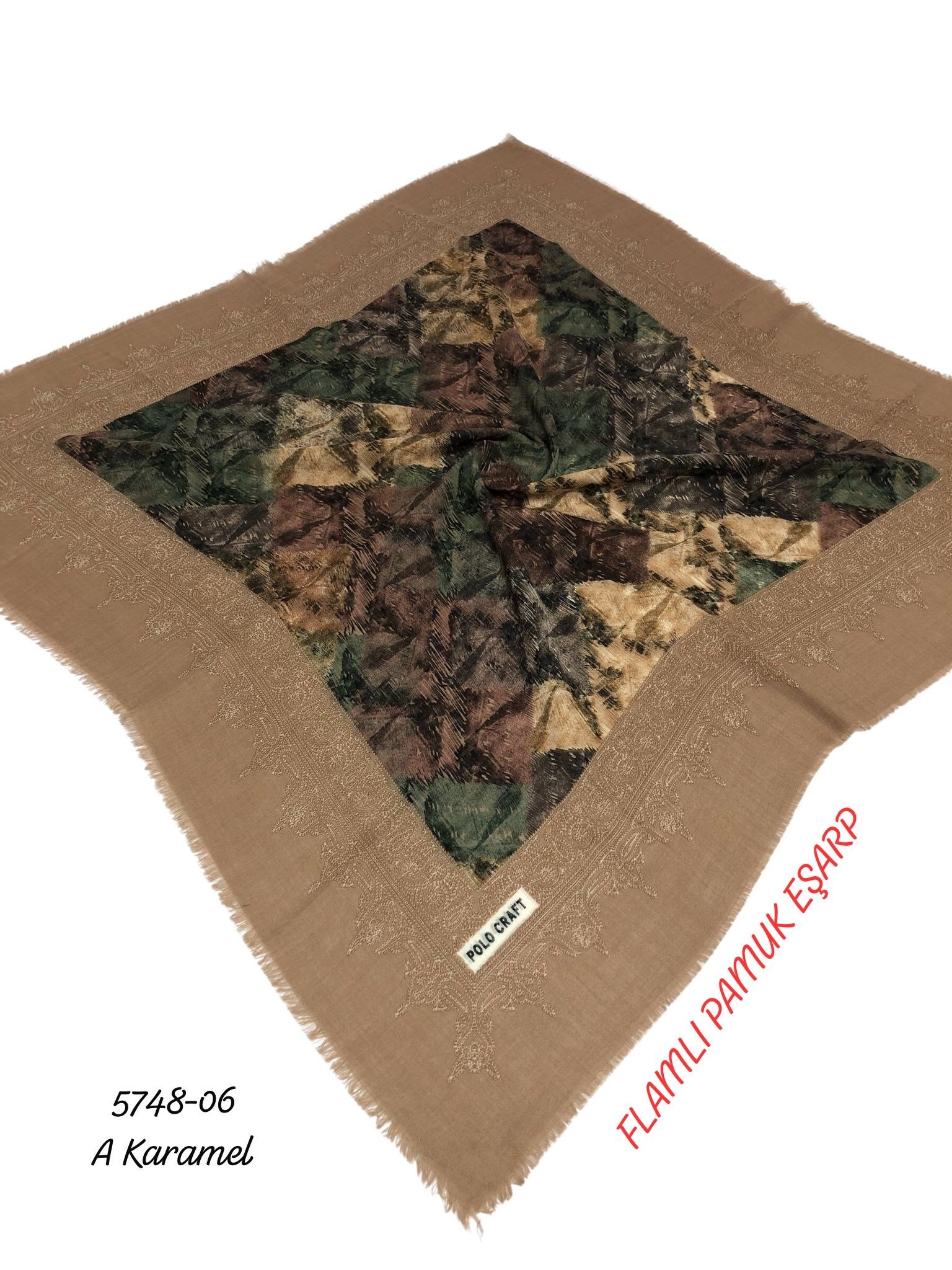 Flamlı Pamuk Eşarp
