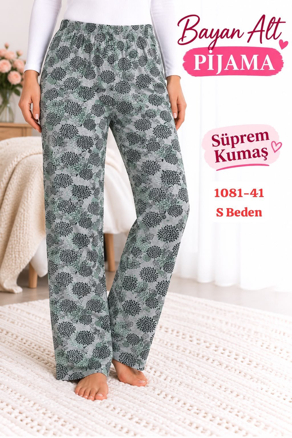 Süprem (sert) Kumaş Alt Pijama