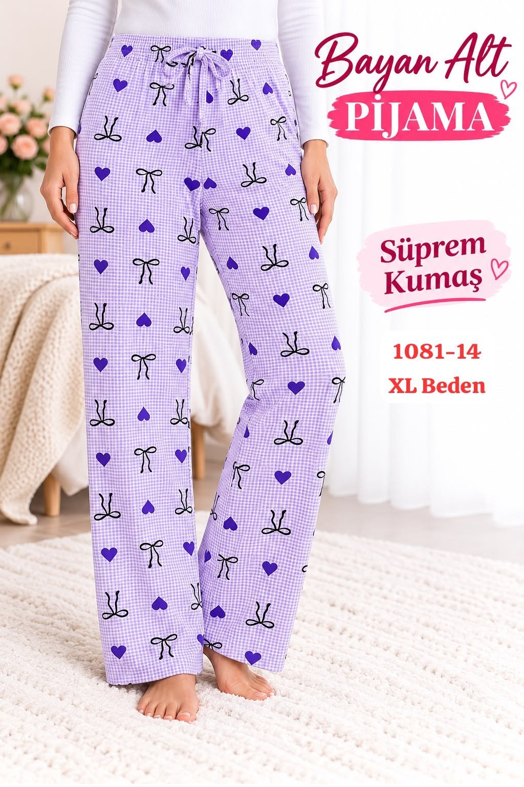Süprem (sert) Kumaş Alt Pijama