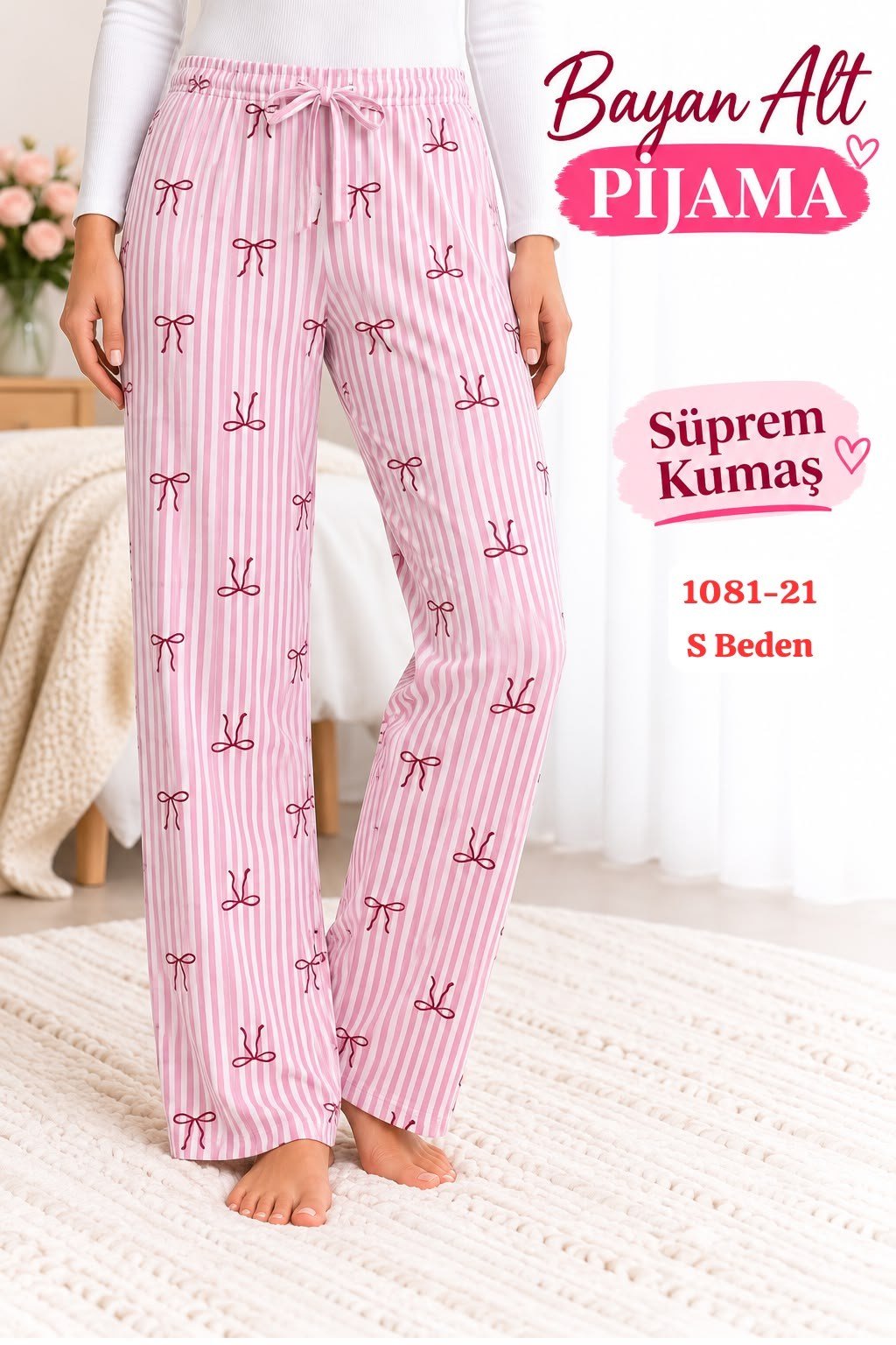 Süprem (sert) Kumaş Alt Pijama