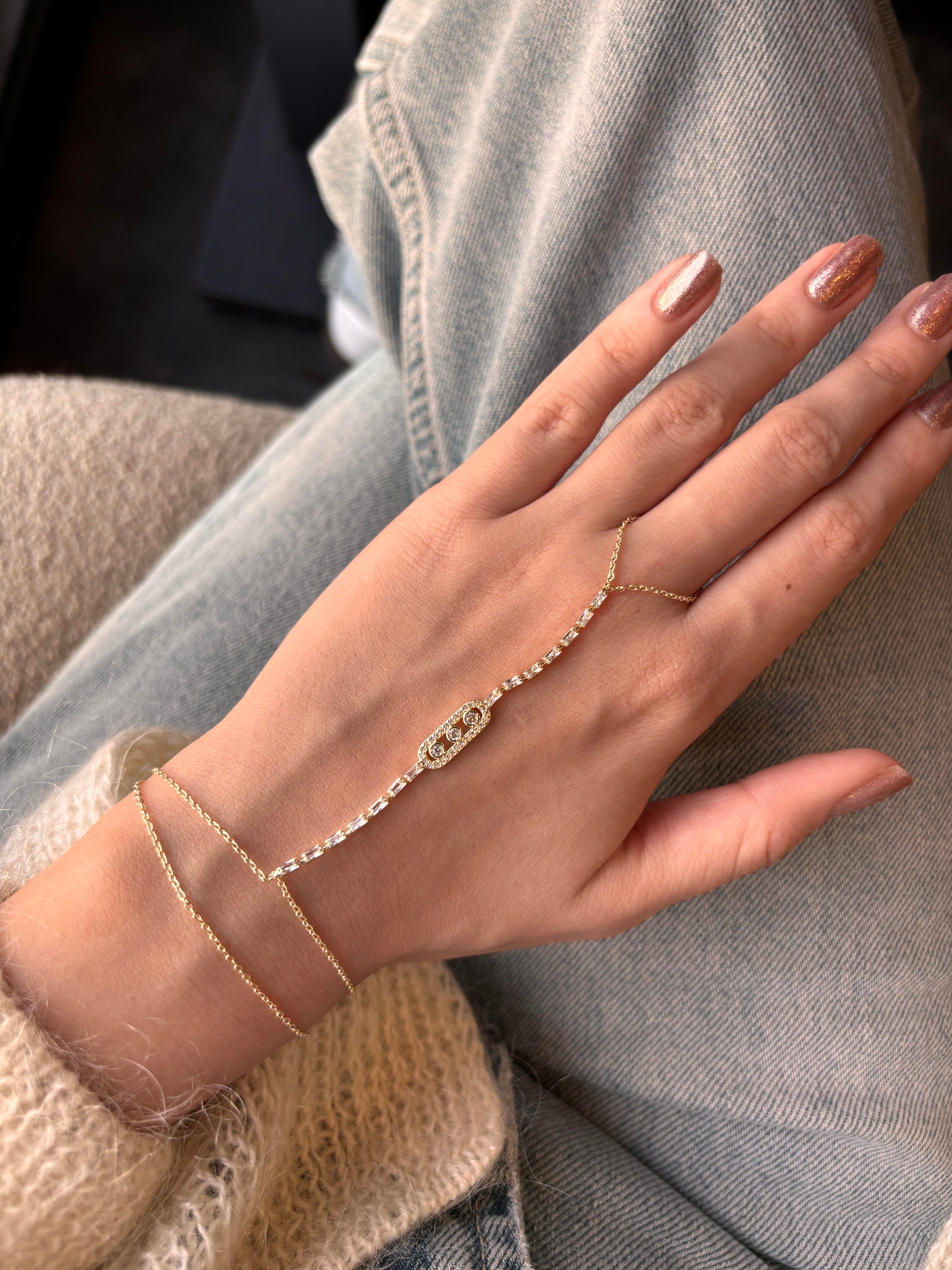Taşlı Minimal Kolye | 14K