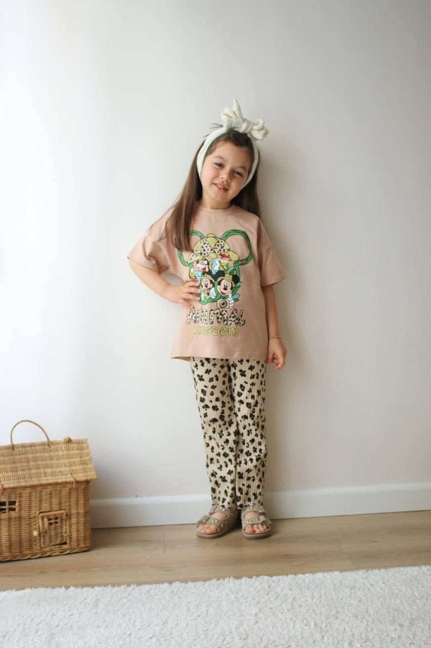  Siyah Minnie Mause  Kız Çocuk  Tayt  Tişört Takım