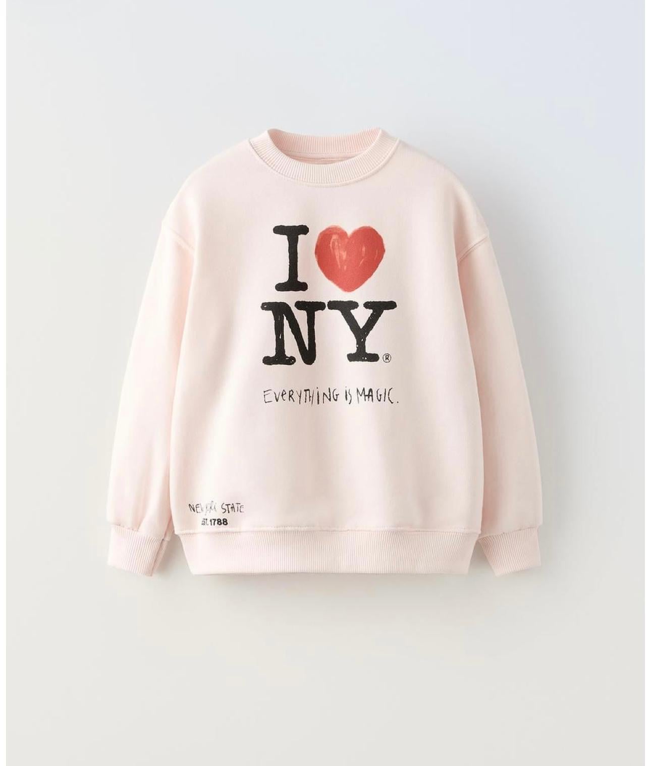 NY Kalp Baskılı Sweatshirt