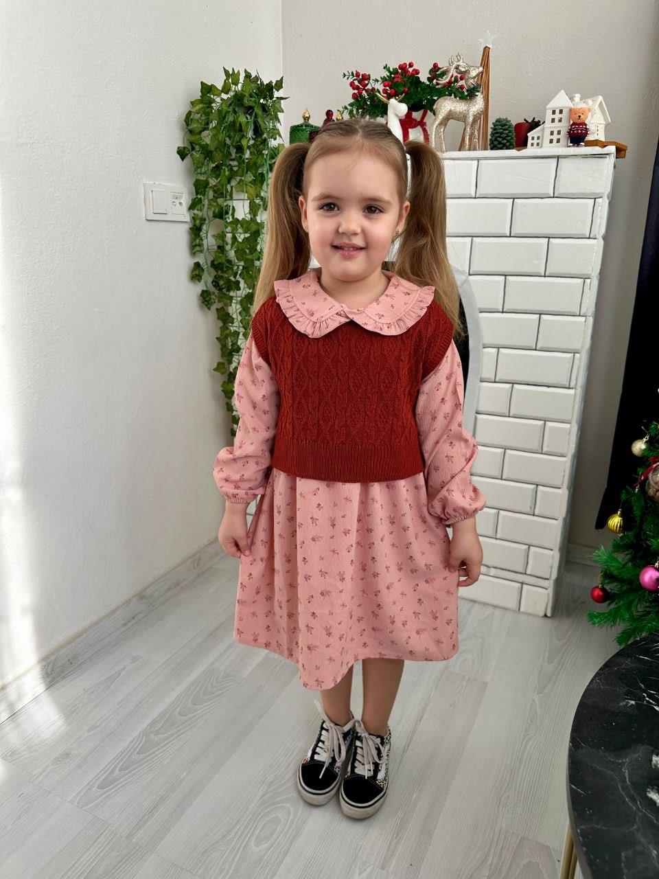 PEMBE SÜVETERLİ ELBİSE
